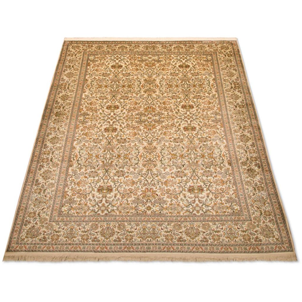 morgenland Teppich »Kaschmir Seide Teppich handgeknüpft braun«, rechteckig