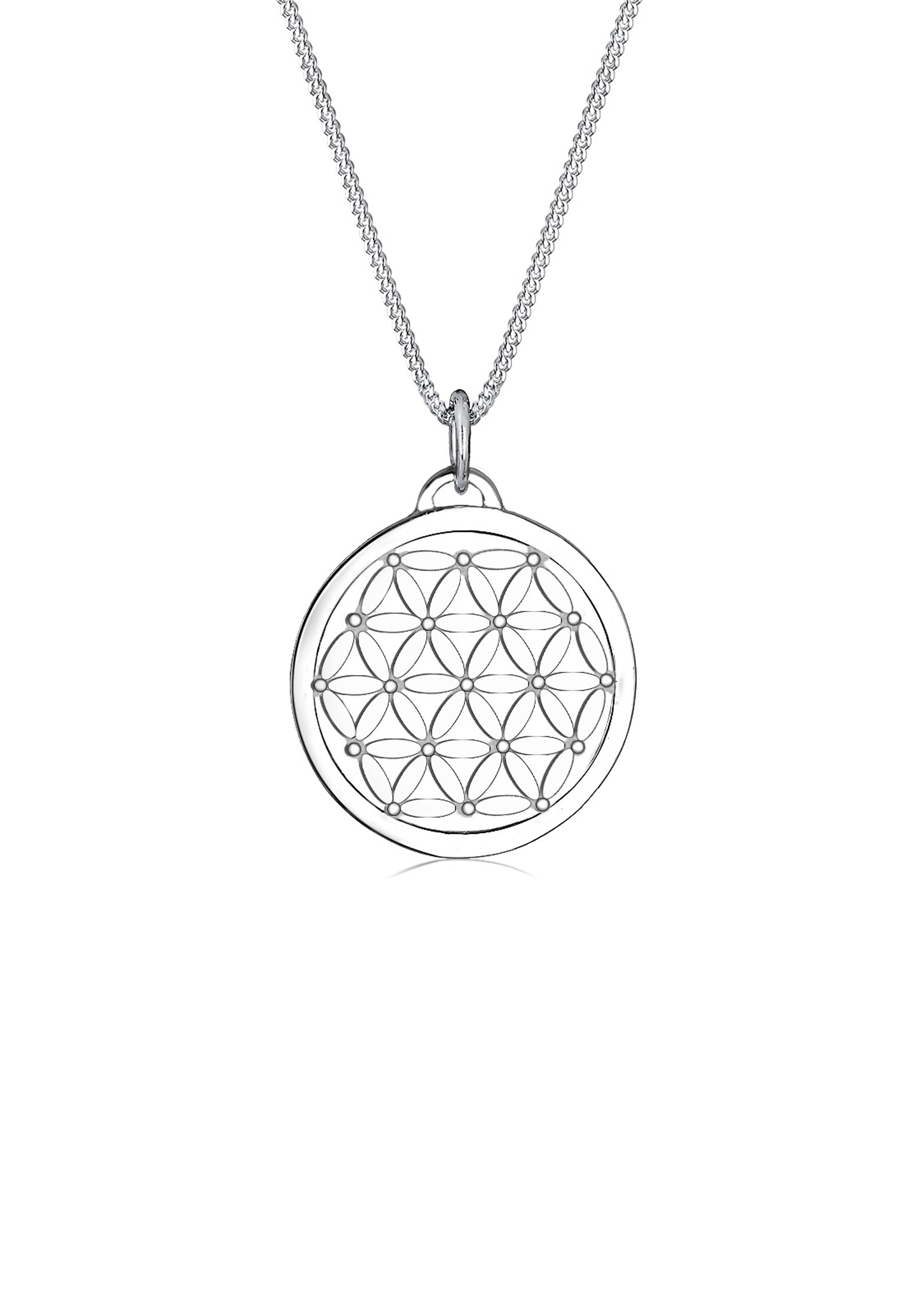 Kette mit Anhänger „Lebensblume 925 Sterling Silber“ Silber 45