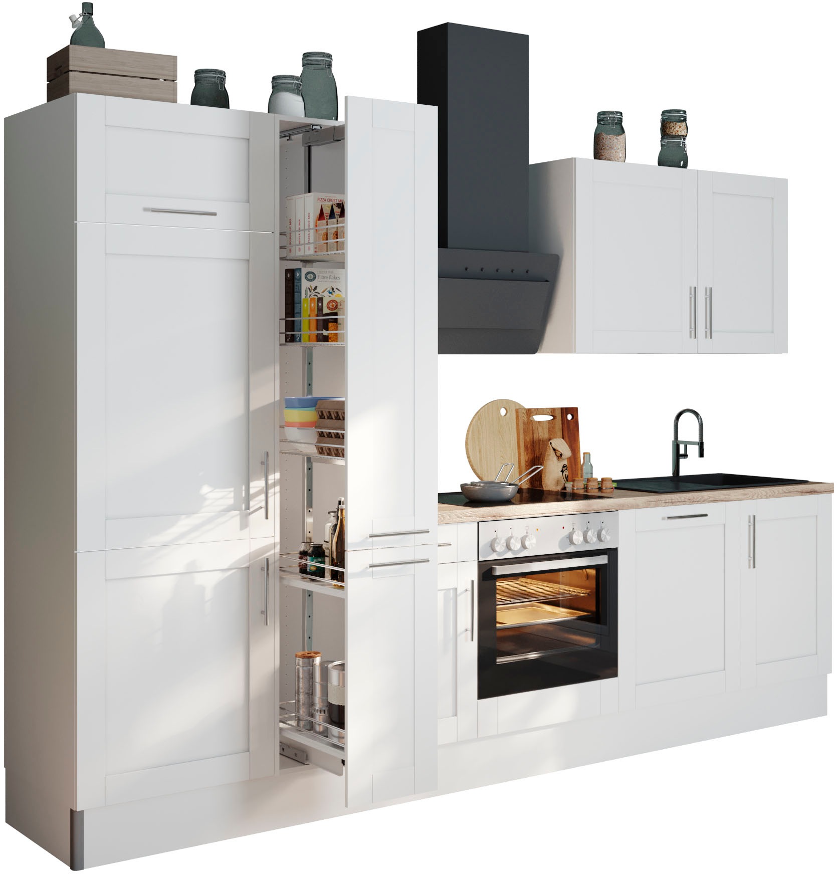 KOCHSTATION Küche »KS-Ahus«, Breite 310 cm,wahlweise mit E-Geräten,MDF Fron günstig online kaufen