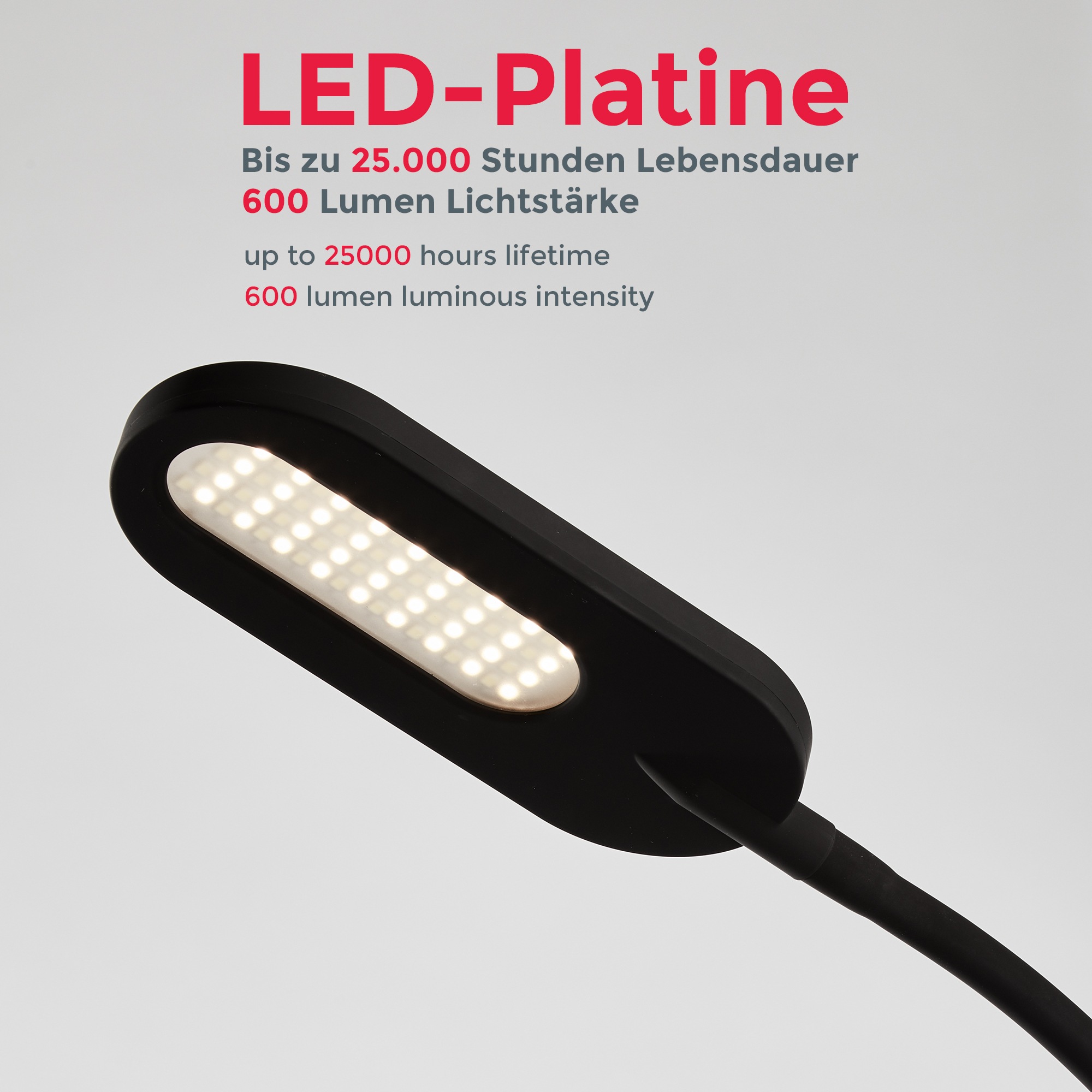 B.K.Licht LED Stehlampe, 1 flammig, Leuchtmittel LED-Board | LED fest integriert, Stehleuchte, dimm-, schwenkbar, Memory & Touch Funkt., inkl. 8W 600lm