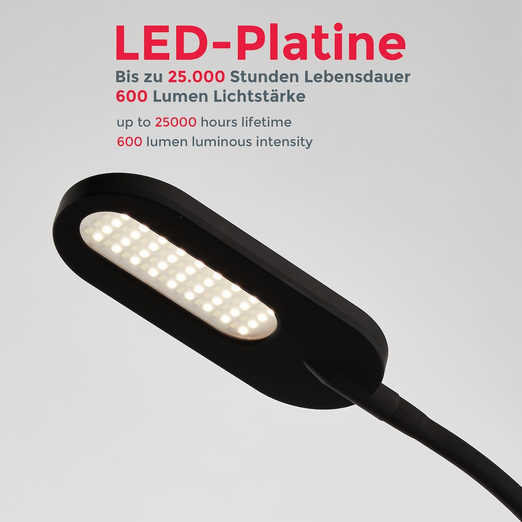 B.K.Licht LED Stehlampe, 1 flammig-flammig