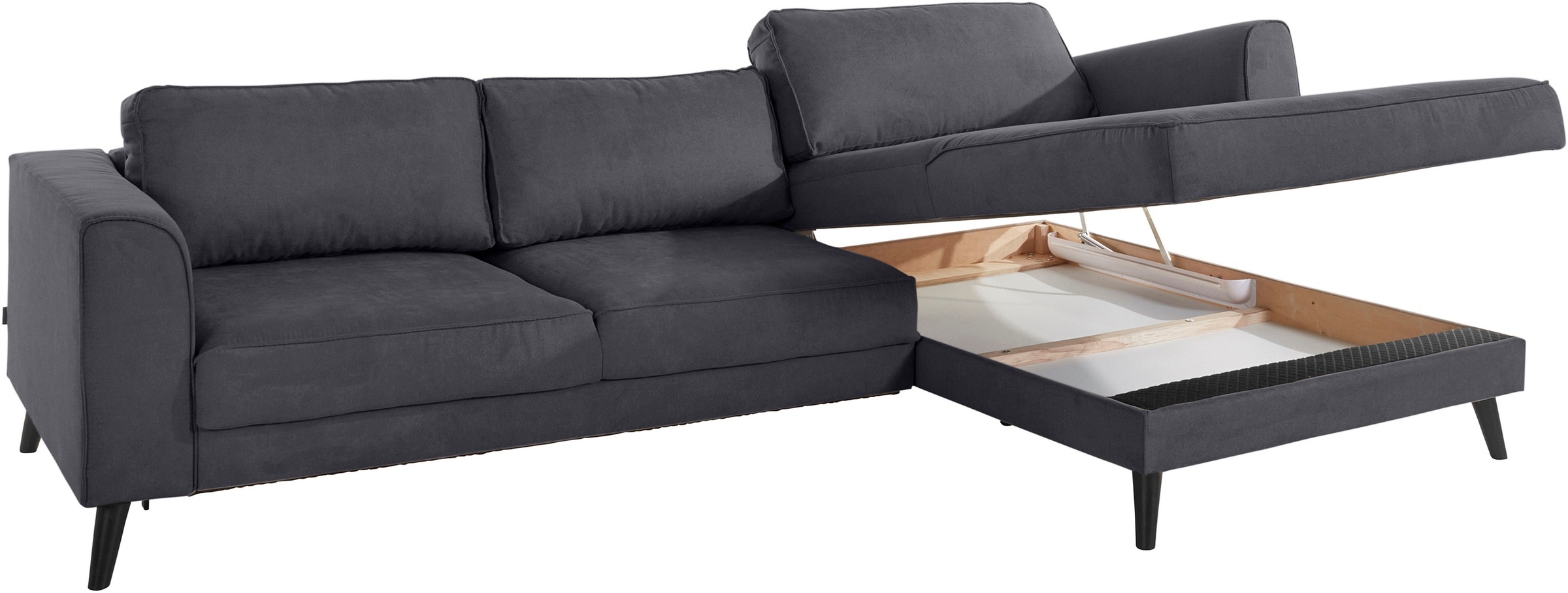 INOSIGN Ecksofa »Lumber Jack, elegant und bequem, Breite 280, hoher Fuß, L-Form«, in moderner Optik