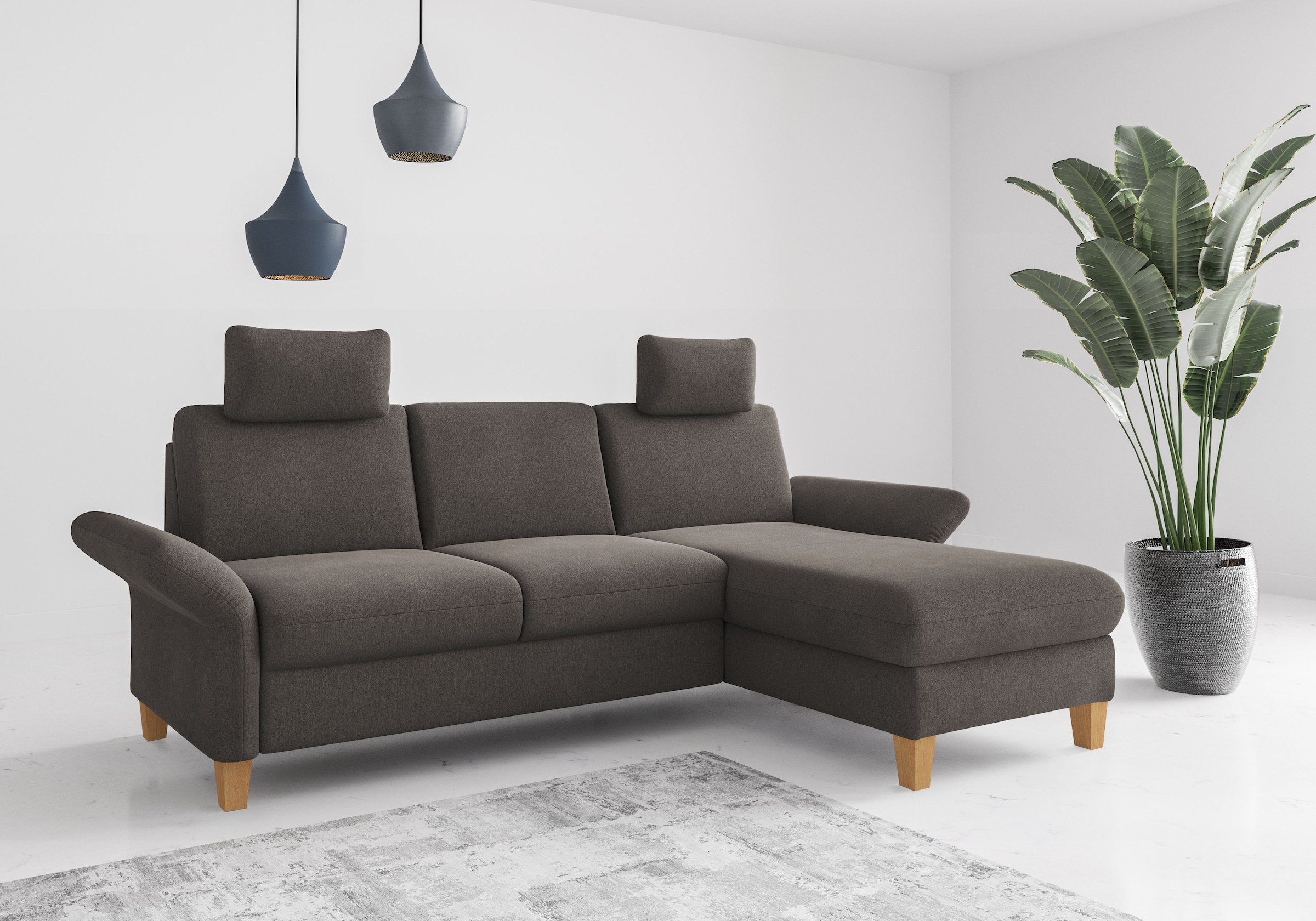 Home affaire Ecksofa "Rochelle, L-Form", wahlweise mit Armteilverstellung, günstig online kaufen