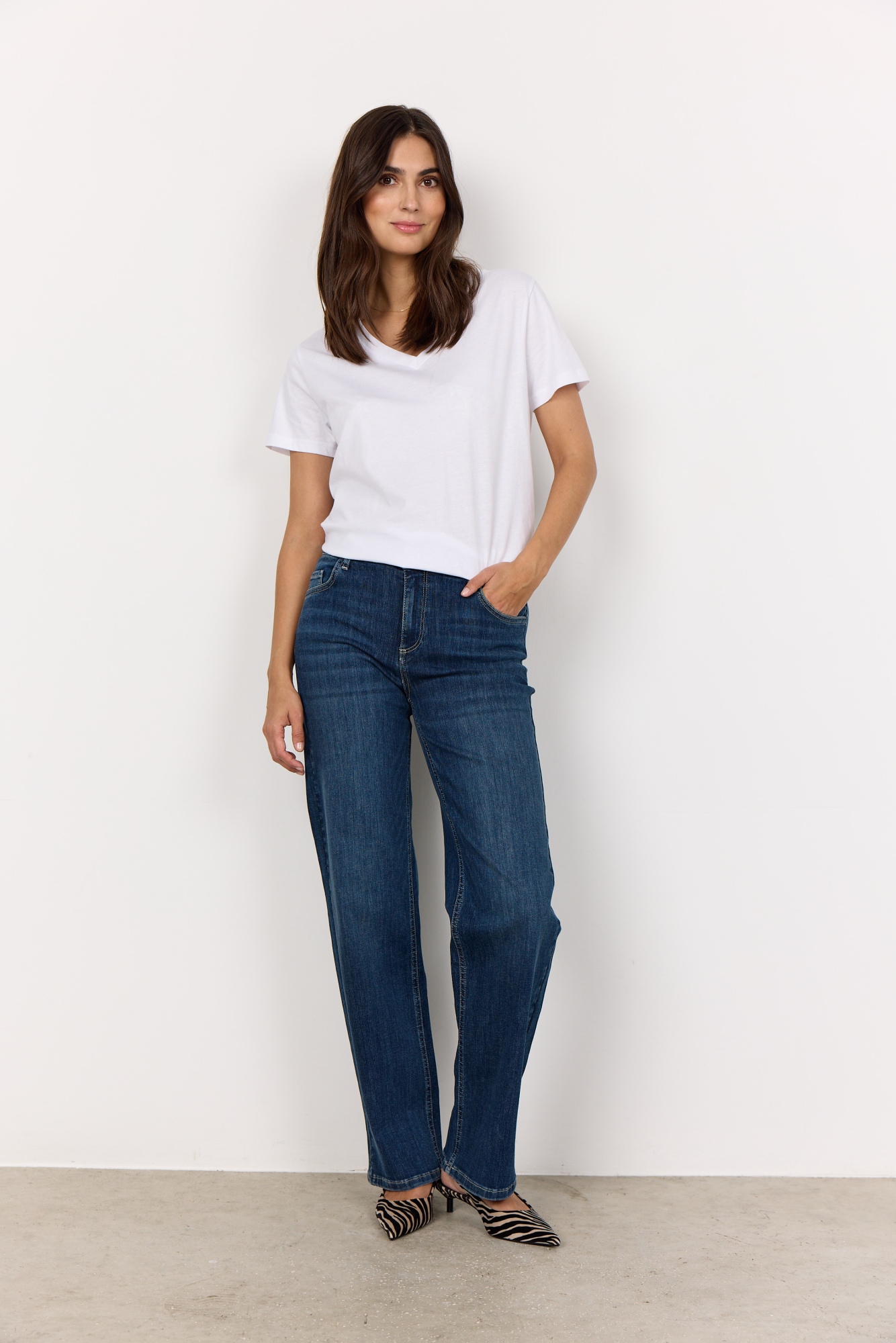 soyaconcept 5-Pocket-Jeans »SC-KIMBERLY 34-B« aus Baumwollmischung mit Polyester und Elasthan, knöchellanger Schnitt