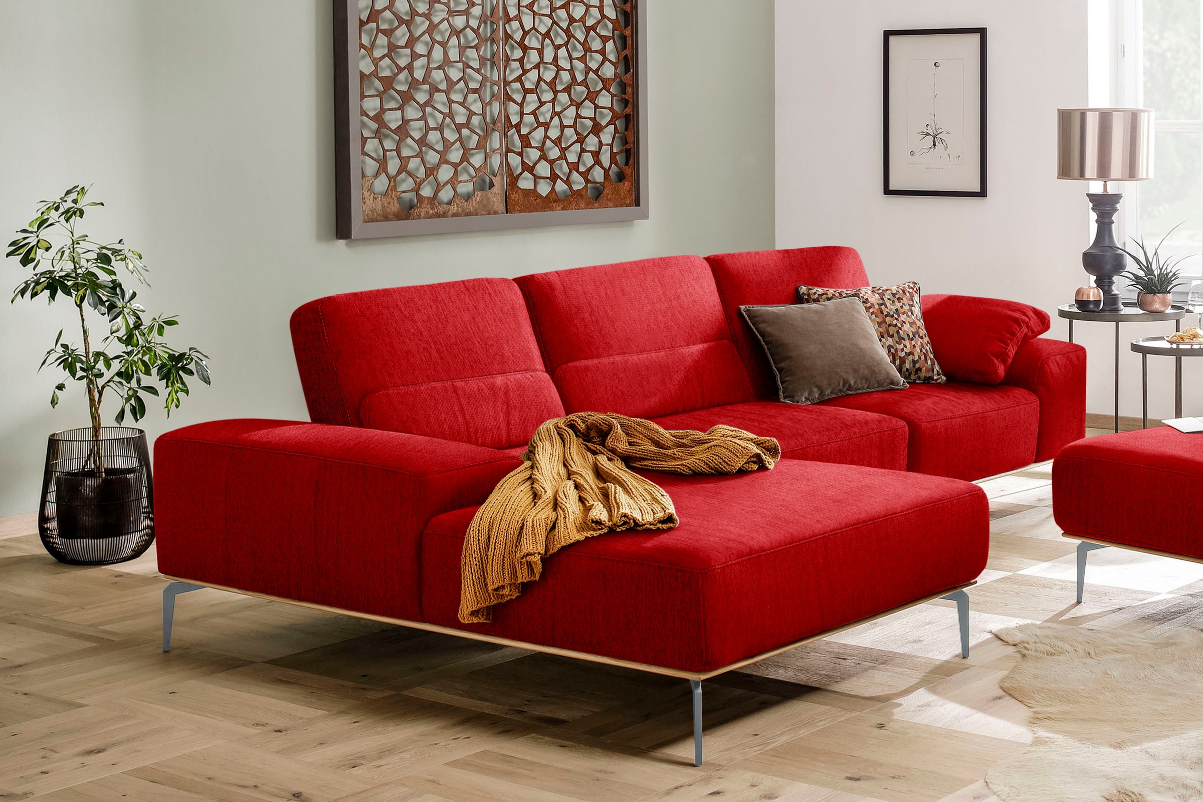 W.SCHILLIG Ecksofa "run, Designsofa mit tollem Sitzkomfort, bequem, L-Form" günstig online kaufen