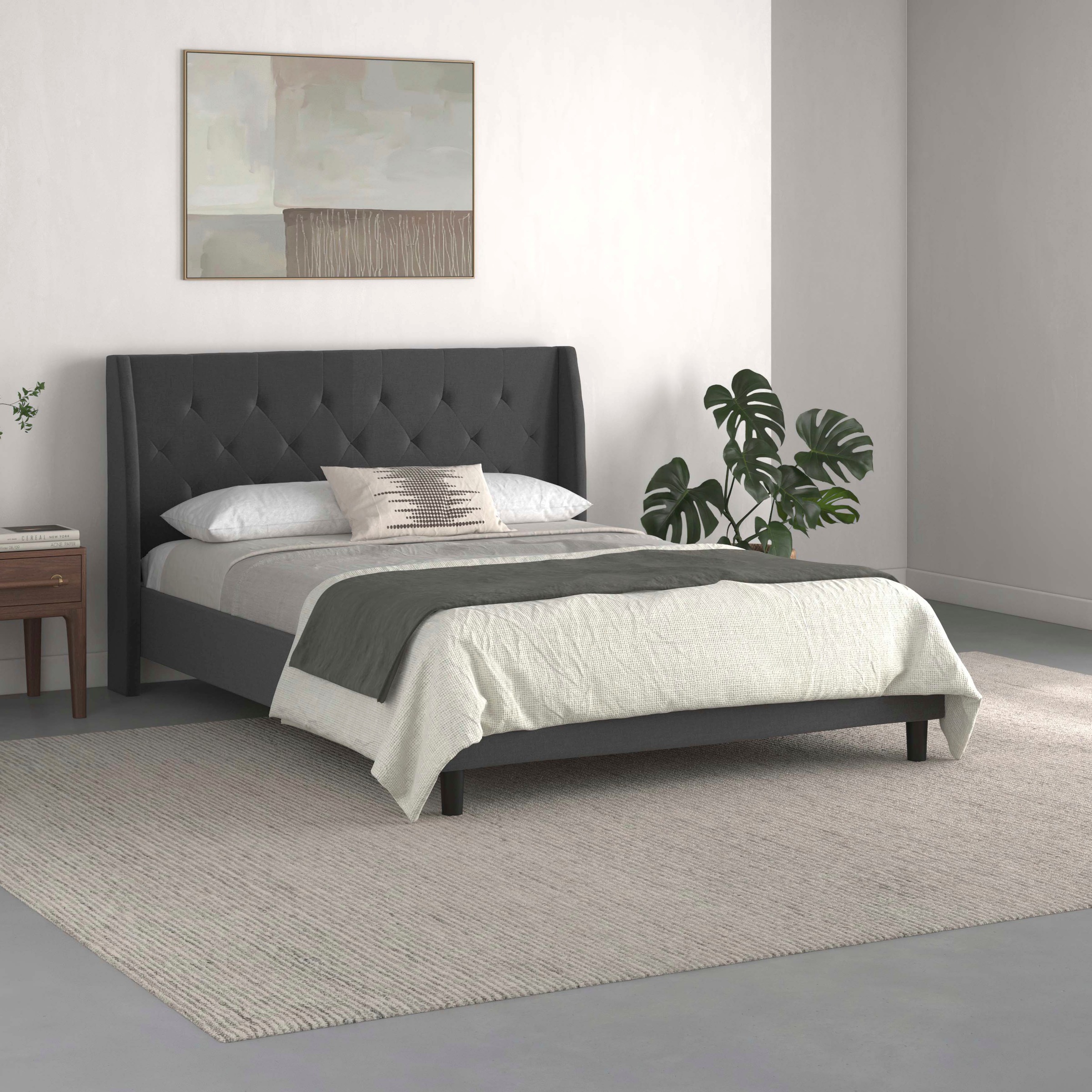 OTTO home Polsterbett »Kempton« 1 Stk. tlg. mit Rautenheftung, gepolstert, günstig online kaufen