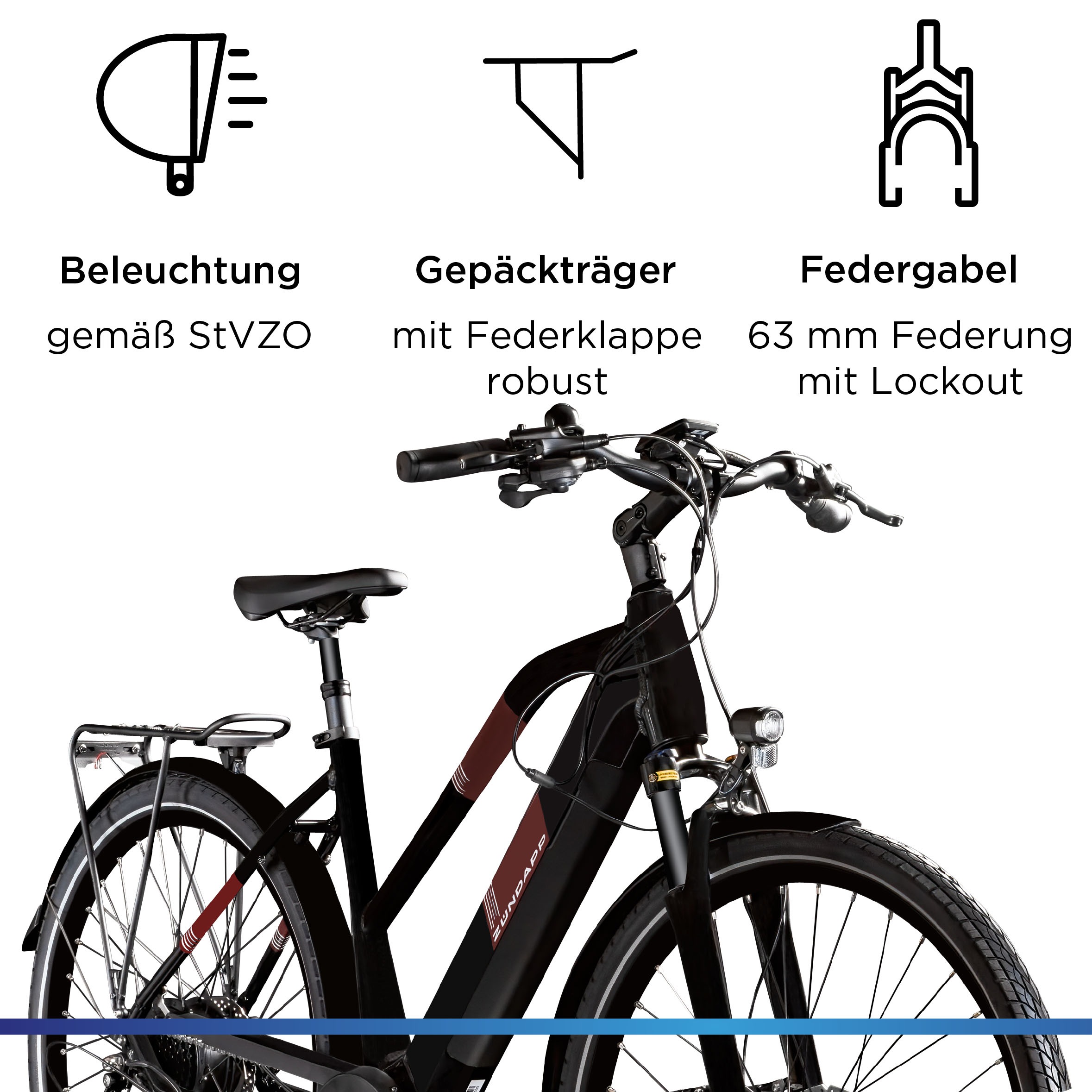 Zündapp E-Bike »Z810«, 8 Gang, Shimano, Altus RD-M310, Heckmotor 250 W