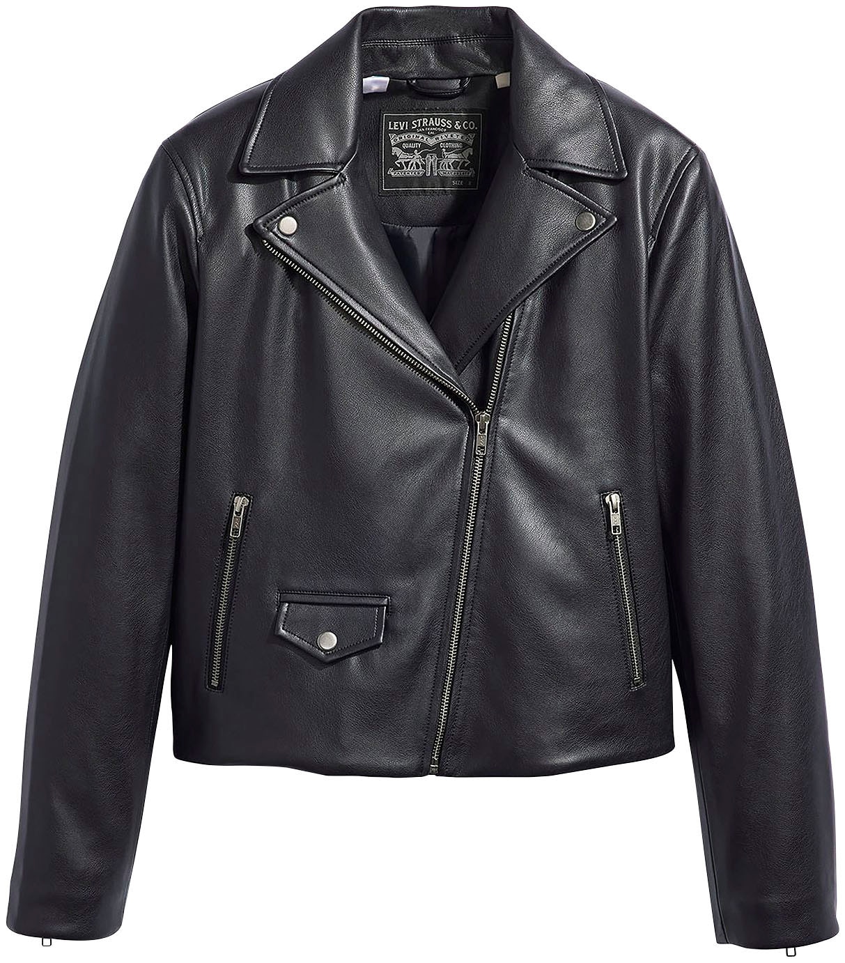 Levi's® Lederimitatjacke »LELOU SHRUNKEN MOTO BLA«