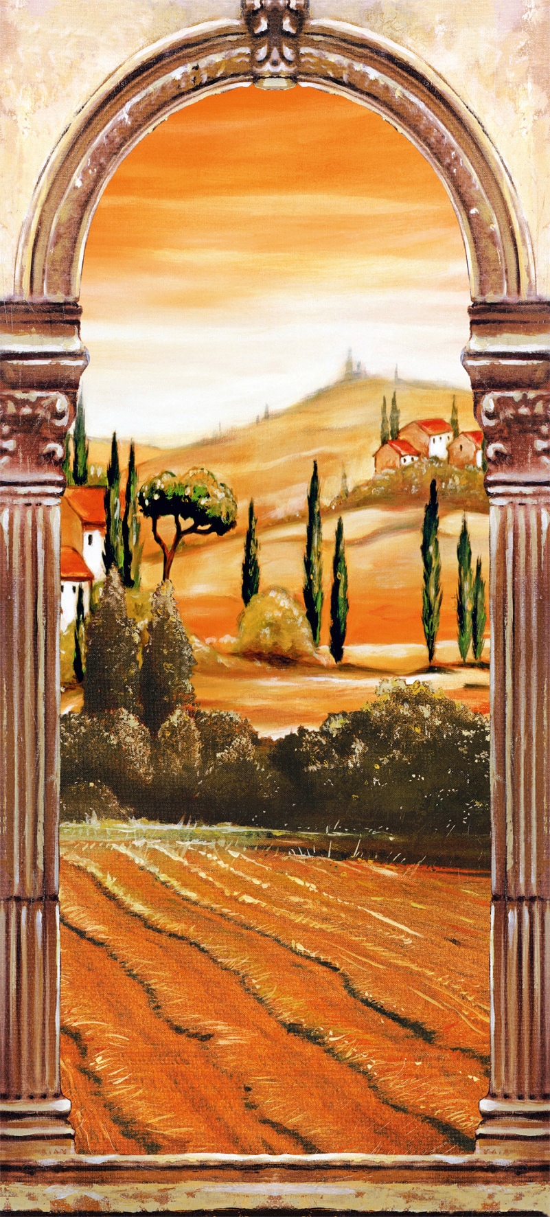 Papermoon Fototapete »Toscana - Türtapete«, matt