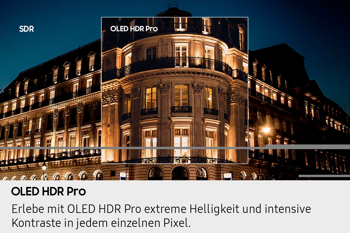 Samsung OLED-Fernseher »GQ65S95FAT«, 4K Ultra HD, Smart-TV, HDR Pro & Glare Free, Dolby Atmos & AI Sound, Gaming Hub, bis zu 165Hz