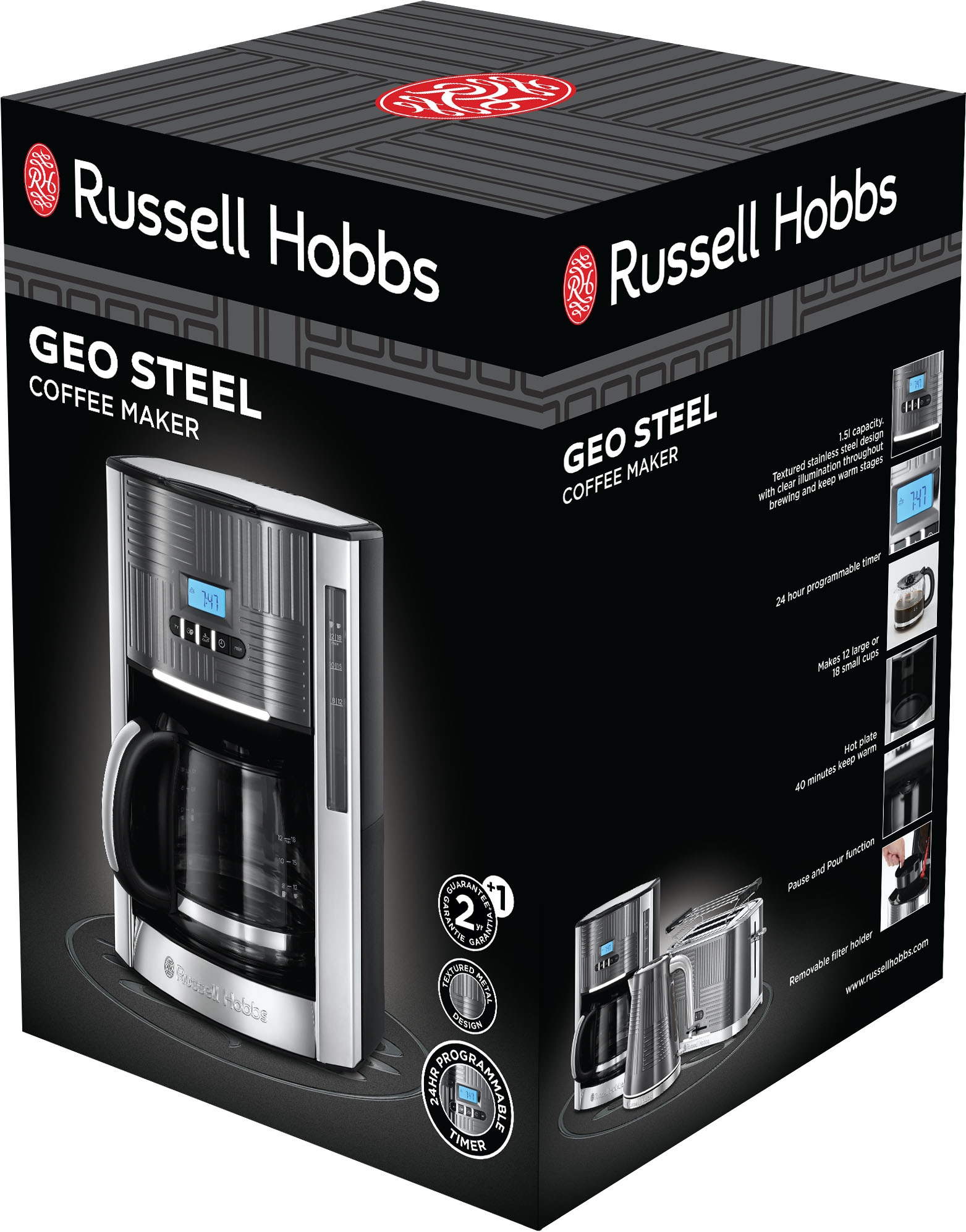 RUSSELL HOBBS Filterkaffeemaschine 1x4 25270-56«, »Geo bestellen Papierfilter, auf Steel Rechnung