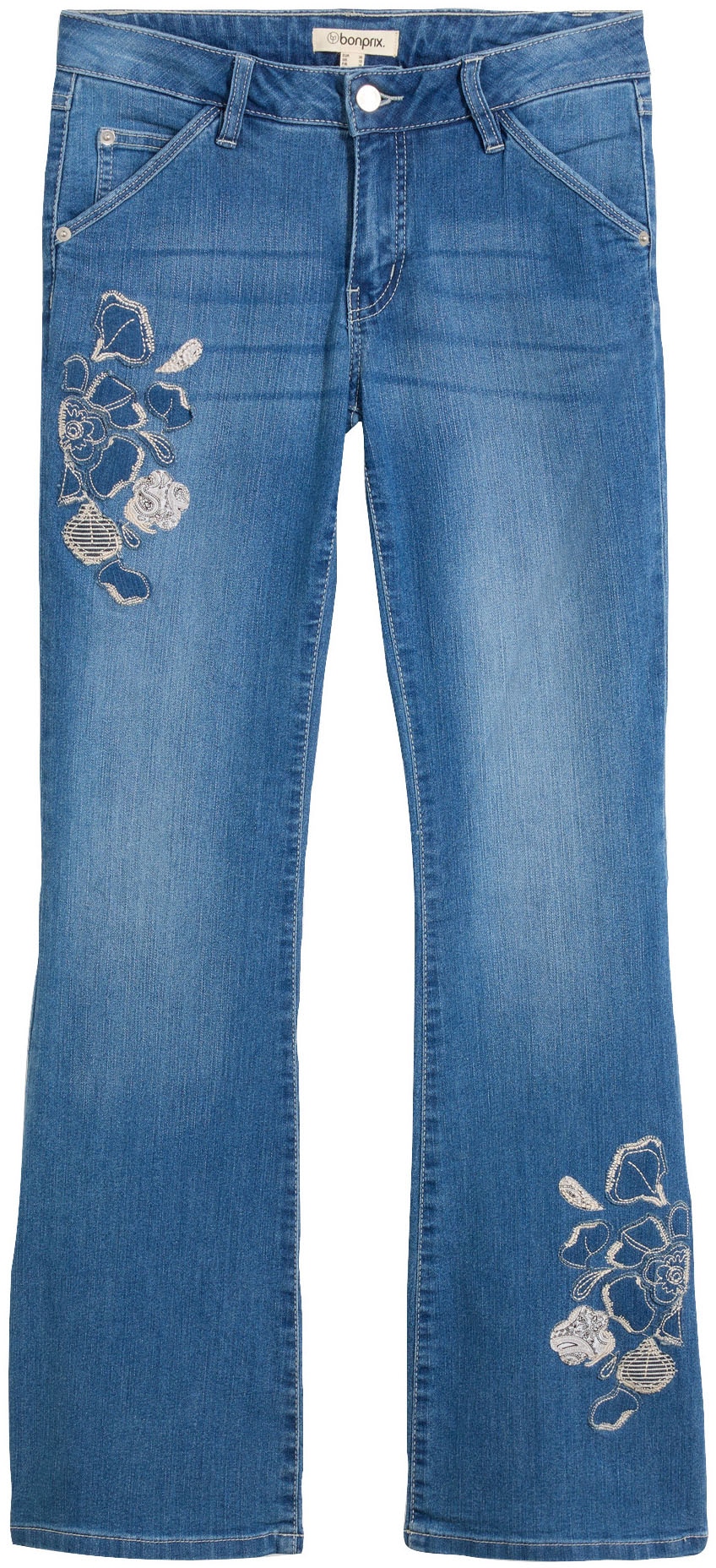 bonprix Schlagjeans Regular Fit, aus Baumwolle, Polyester und Elasthan
