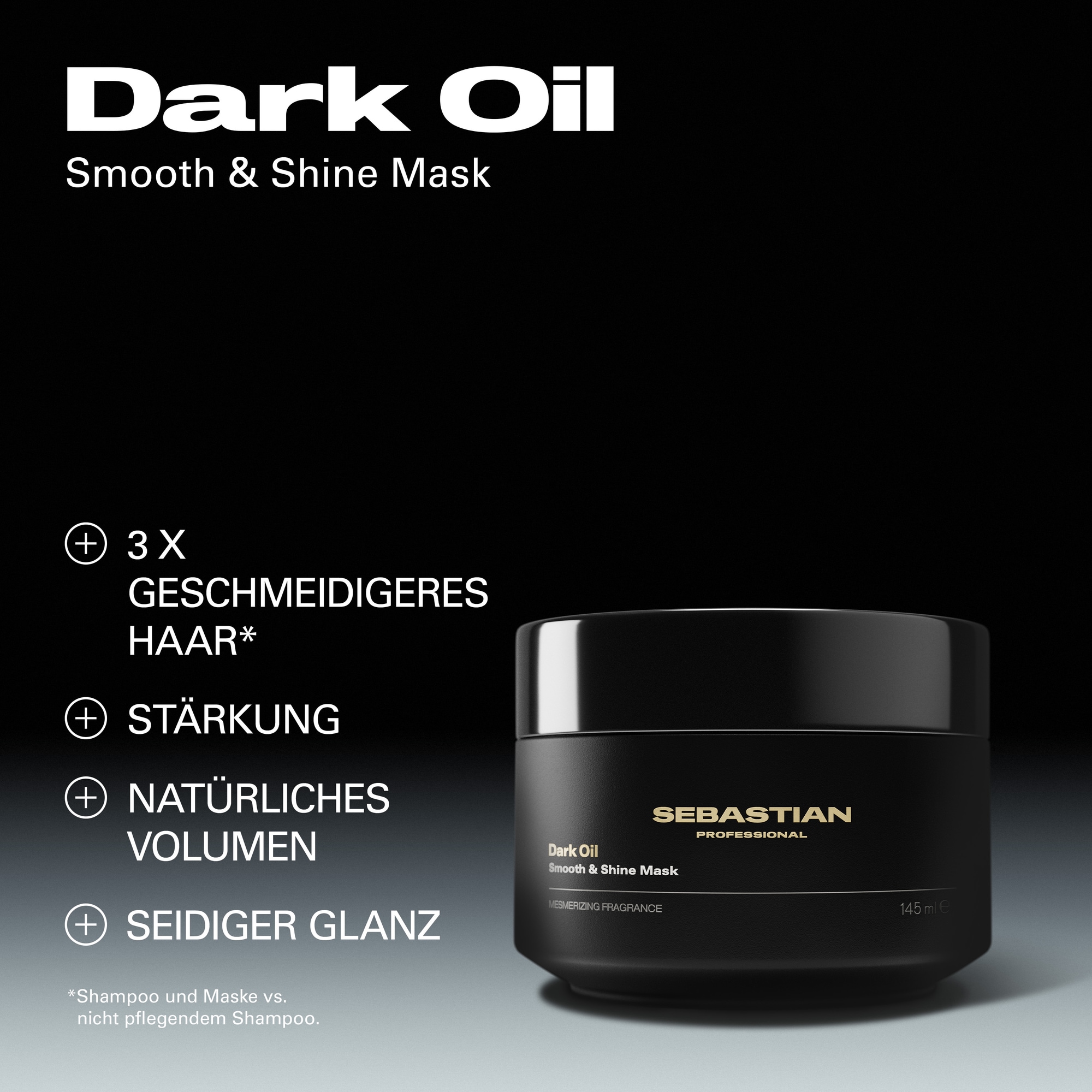 Sebastian Professional Haarmaske »Dark Oil Mask« für geschädigtes, glanzloses, trockenes und widerspenstiges Haar