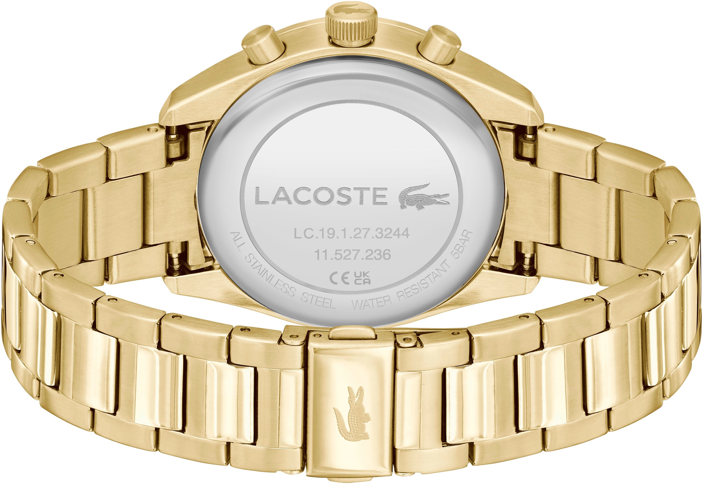Lacoste Chronograph »BOSTON«, Armbanduhr, Quarzuhr, Herrenuhr, Tag, Stoppfunktion,Edelstahlarmband