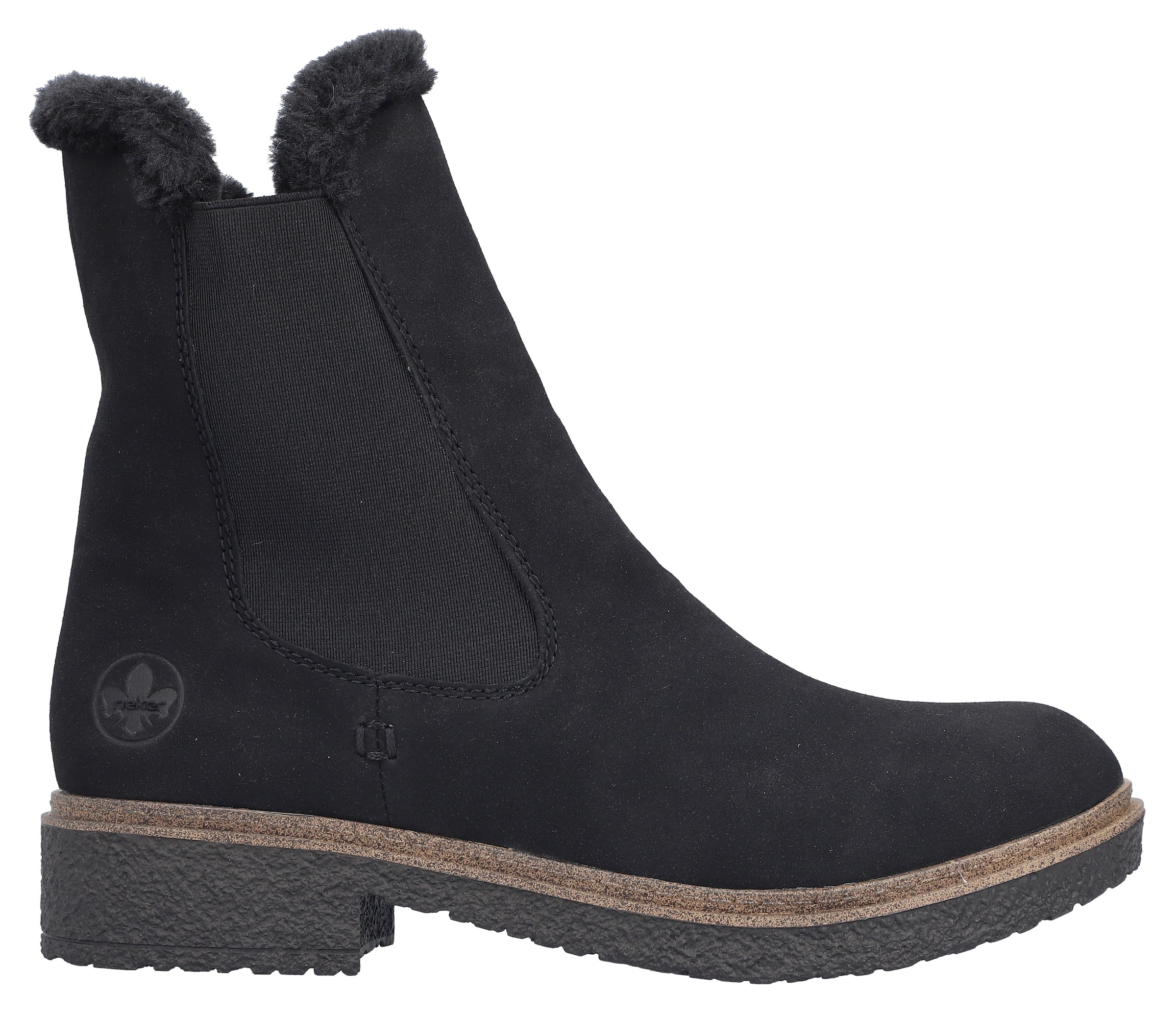 Rieker Winterboots  Chelseaboots, Winterstiefelette, Blockabsatz, mit Innenreißverschluss