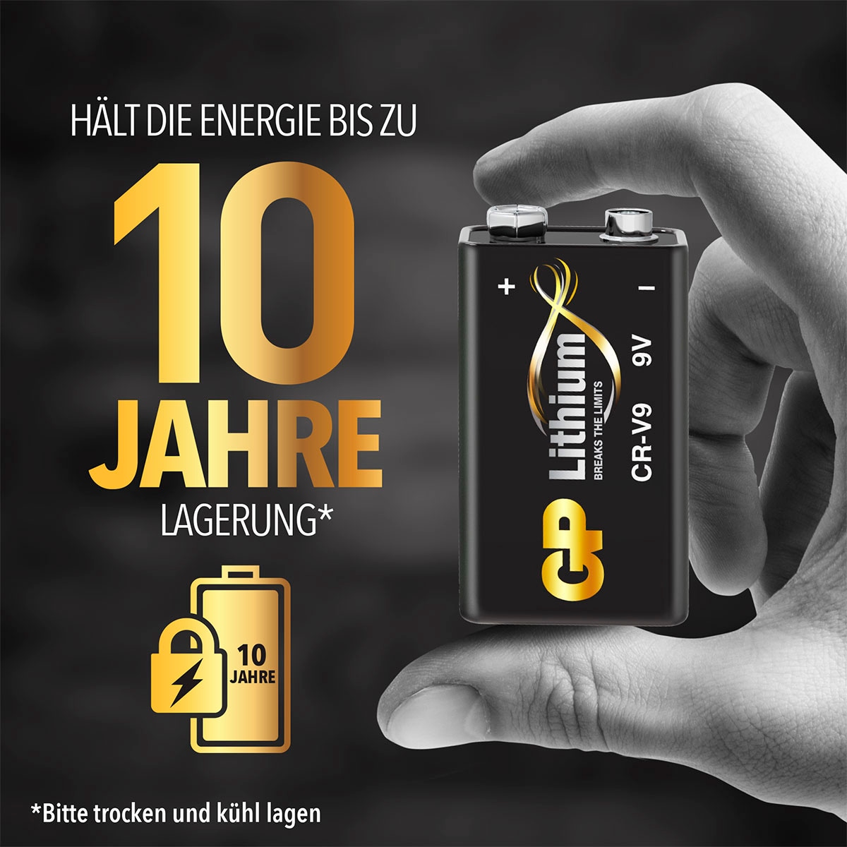 GP Batteries Batterie »CR-V9«, U9VL, 9 V, (1 St.), ideal für Rauchmelder