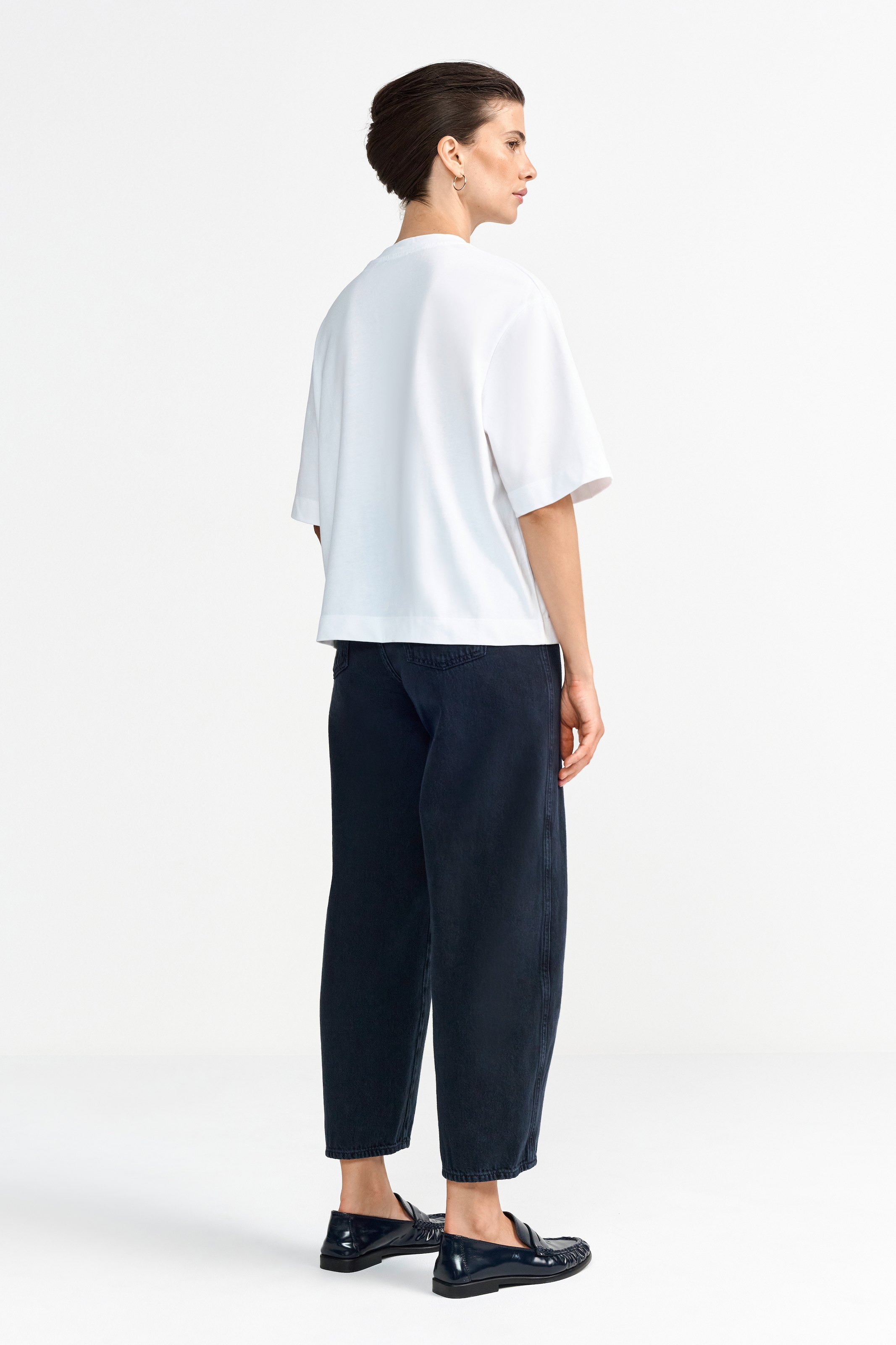 RICHROYAL T-Shirt mit nostalgischem Print und Strasssteinen, Rundhals, casual fit