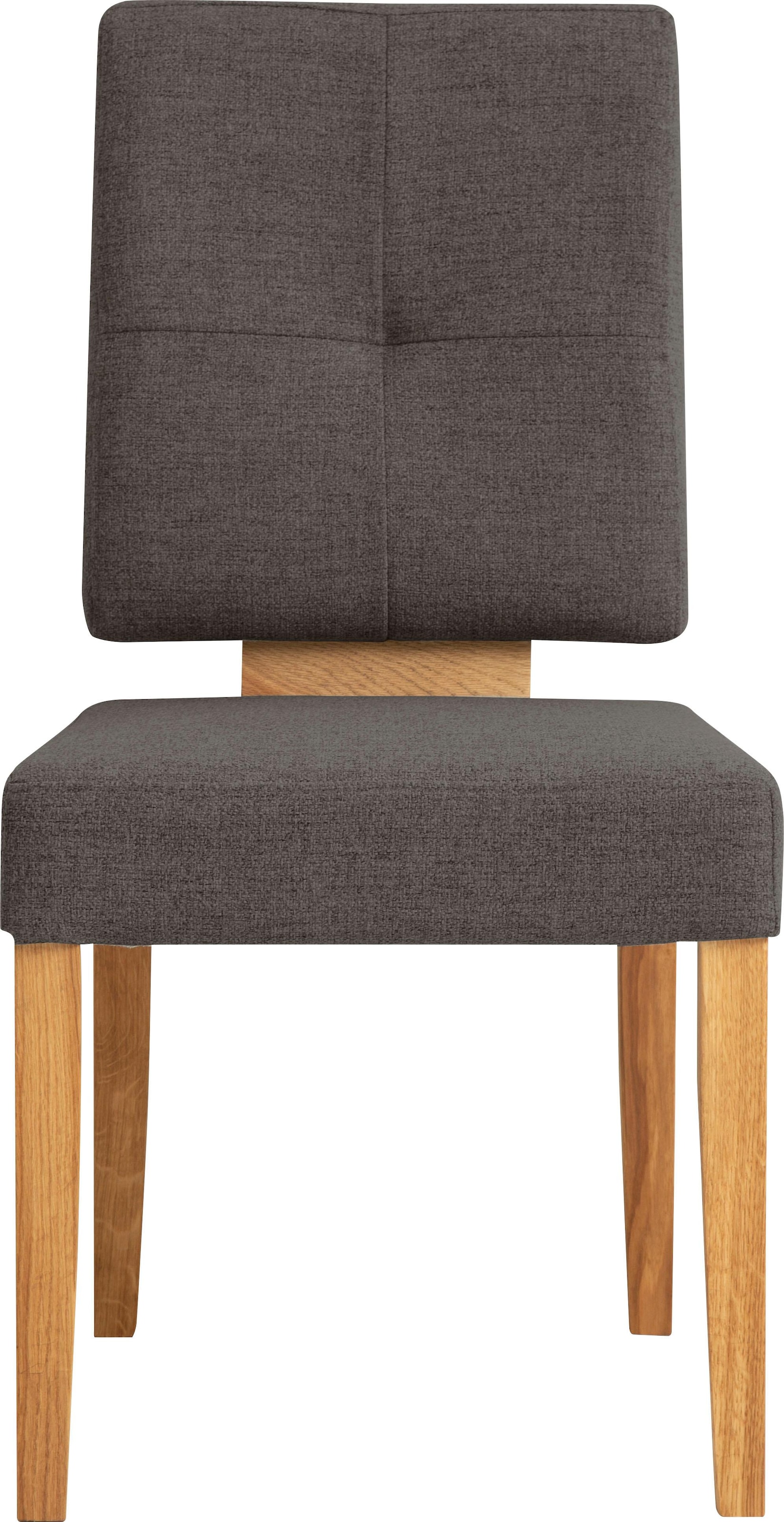 Home affaire Esszimmerstuhl »Ponza Polsterstuhl«, (Set), 2 St., Webstoff, Gestell Eiche massiv geölt, Esszimmer Bestseller