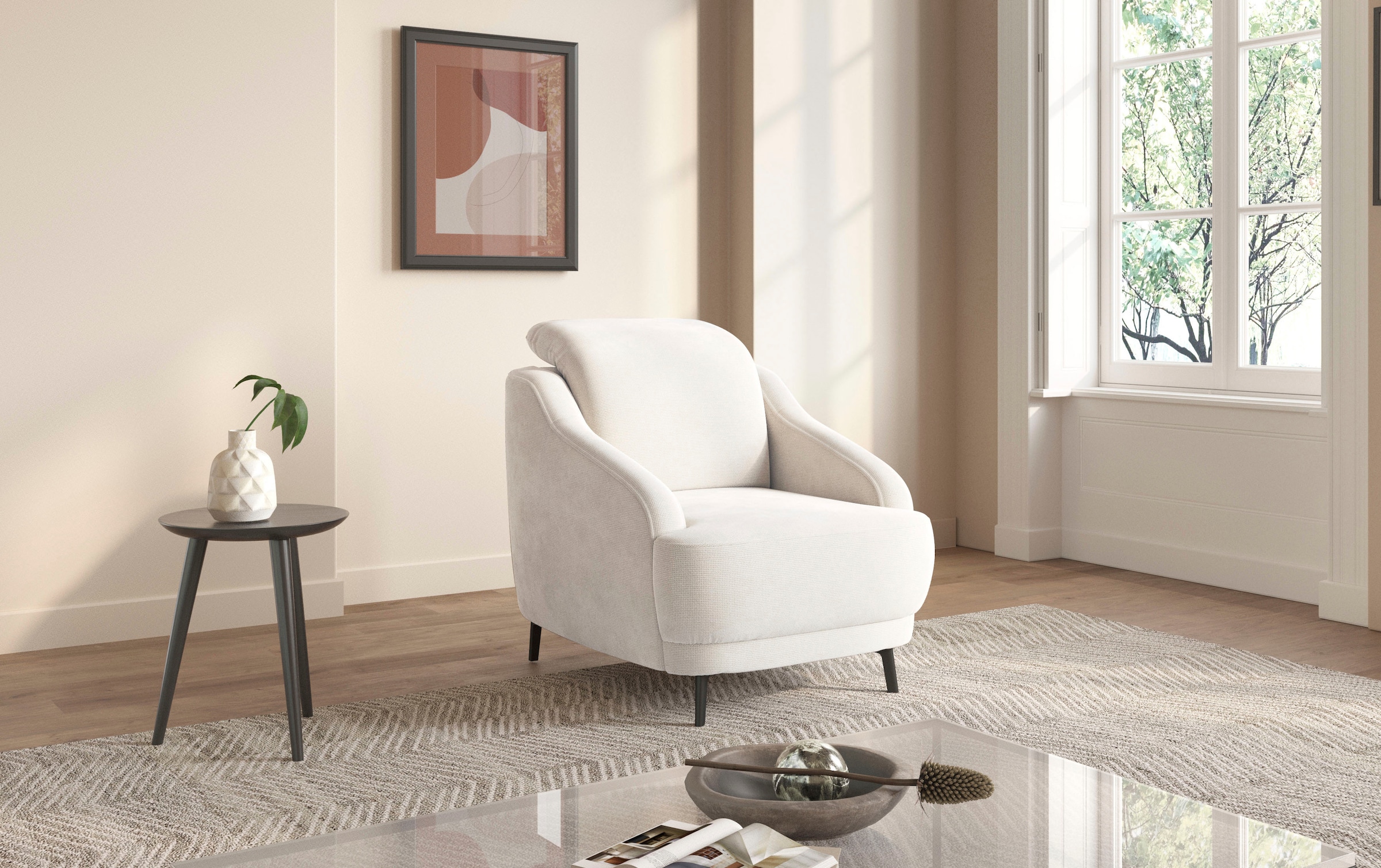 sit&more Sessel »Blues«, (1 St.), mit Metallfüßen, schwarz-matt günstig online kaufen