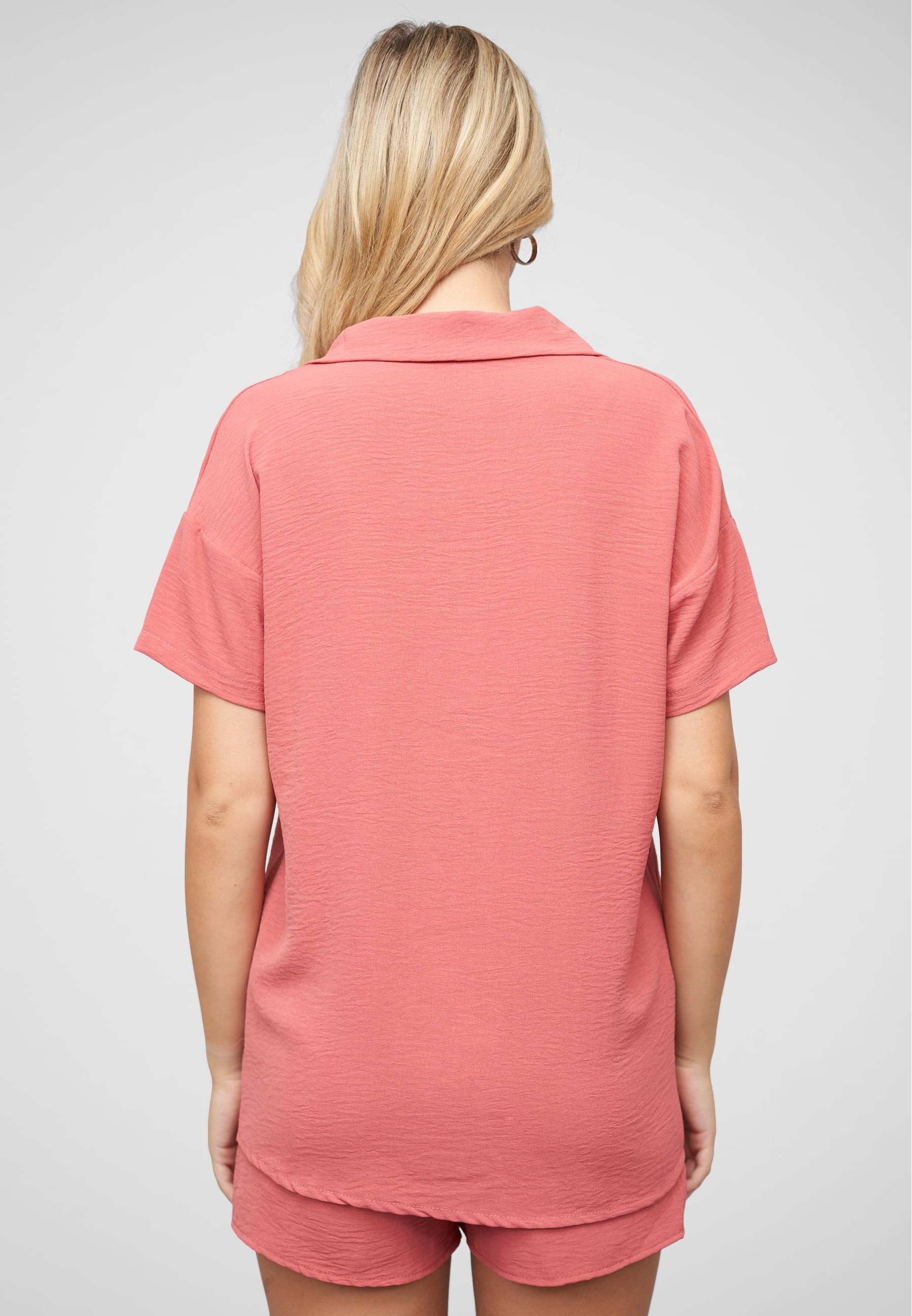 CLOUD 5IVE Langarmhemd »CLOUD 5IVE Musselin Kurzarm Hemd mit Knopfleiste und Brusttasche«