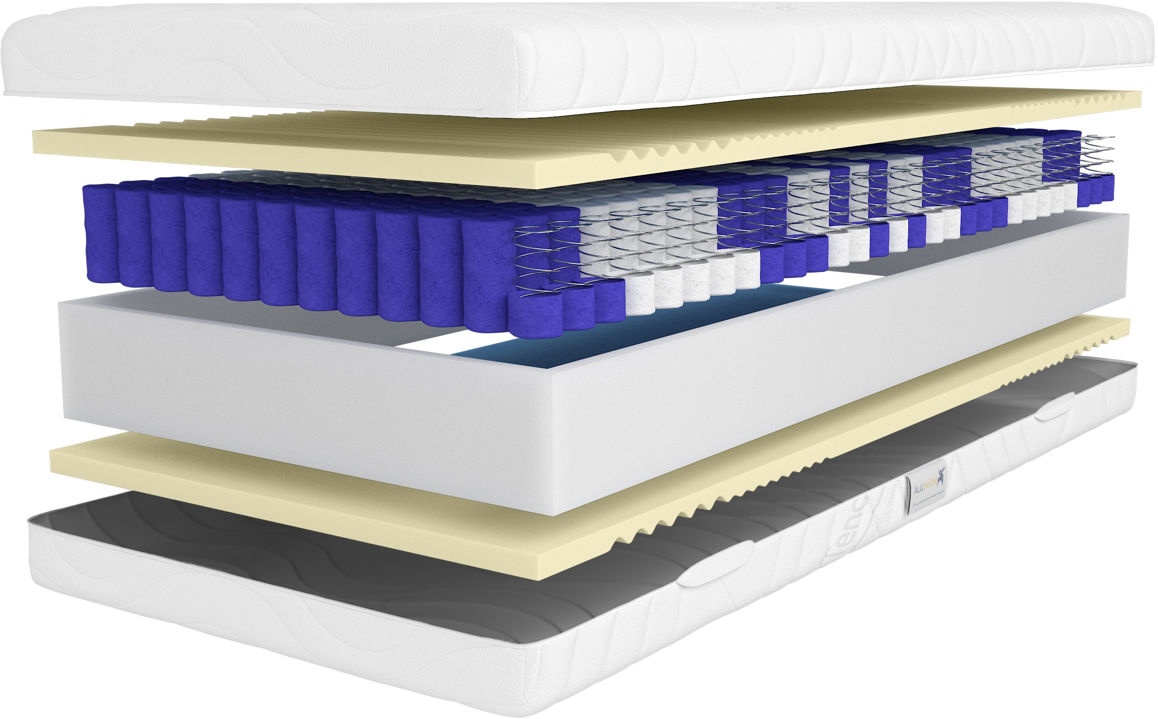 OTTO home Taschenfederkernmatratze »NEUHEIT: Lasse, 7 Zonen Matratze 90x200, 140x200 cm, langlebige Qual.« 22 cm hoch 500 Federn 1 Stk. tlg. Matratze H2, H3 & H4, atmungsaktiv,  Hausstauballergiker geeignet