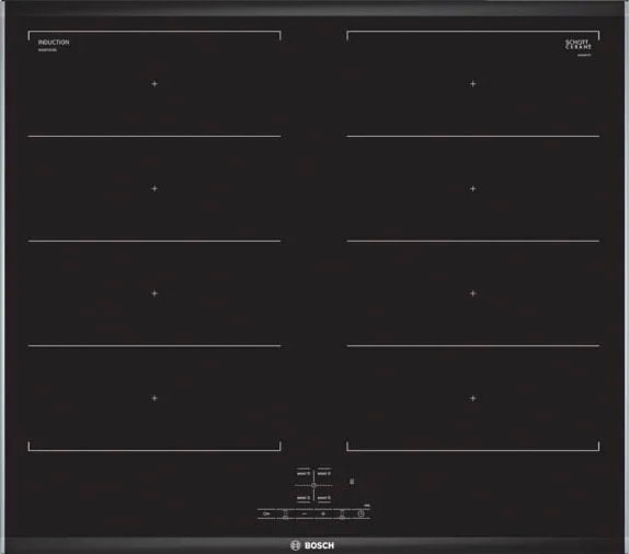 BOSCH Flex-Induktions-Herd-Set »HND679LS61«, HEA578BS1, mit Teleskopauszug nachrüstbar, Pyrolyse-Selbstreinigung