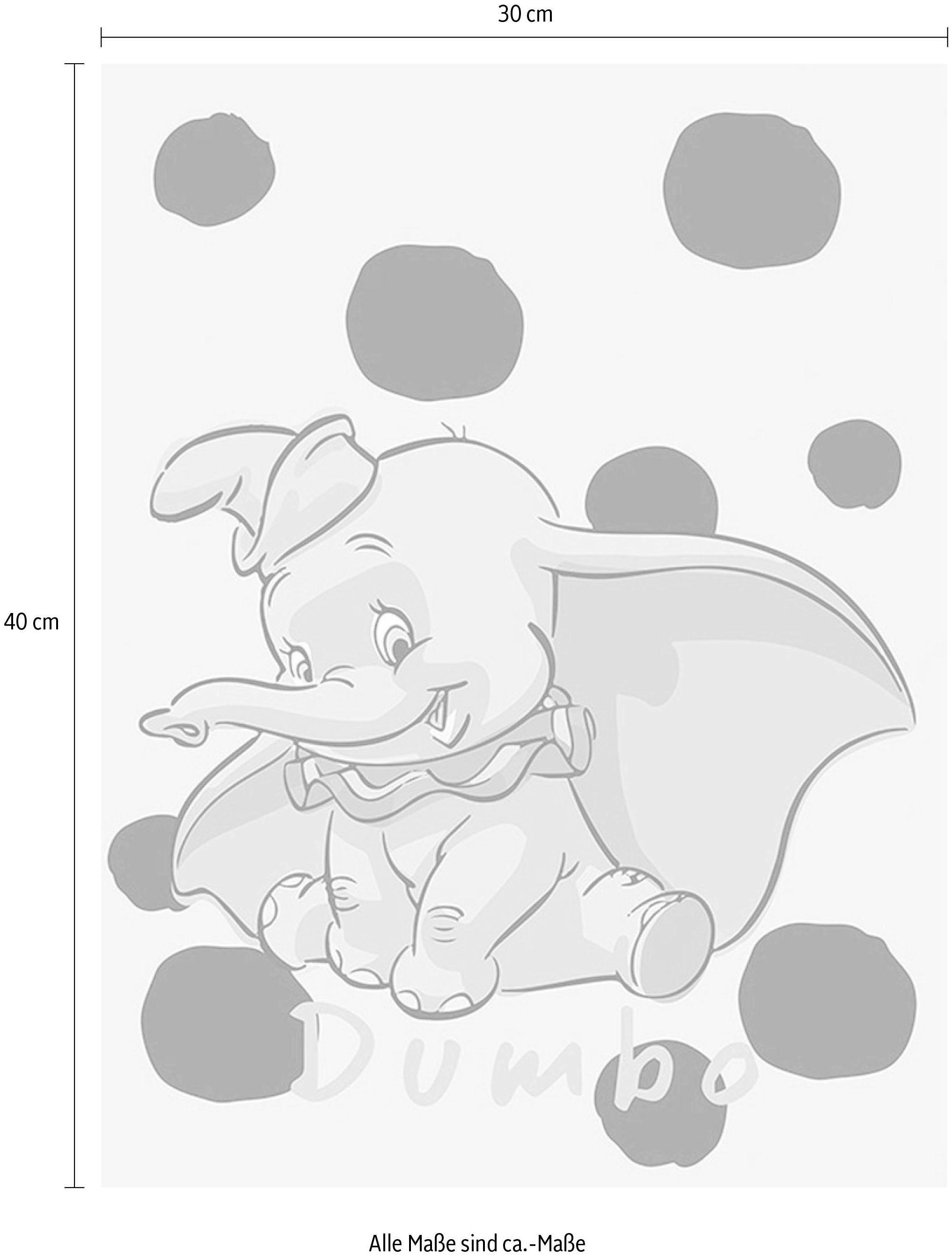Komar Bild »Dumbo Dots«, Disney, (1 St.), Wandbild zur Dekoration im Kinderzimmer - ohne Rahmen