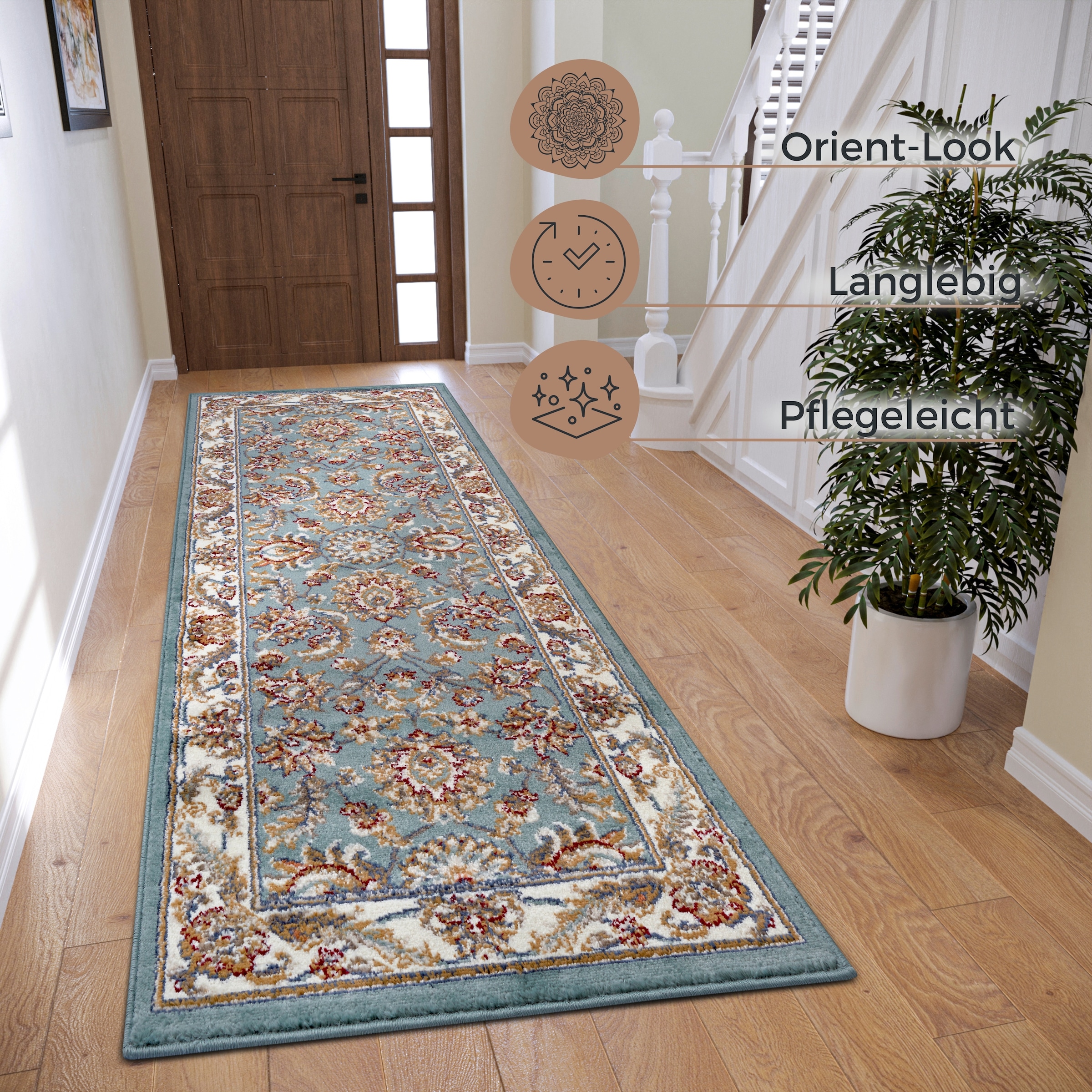 HANSE Home Teppich »Reni«, rechteckig, 8 mm Höhe, Läufer, Orientalisch, Kurzflor, Wohnzimmer, Schlafzimmer, Esszimmer