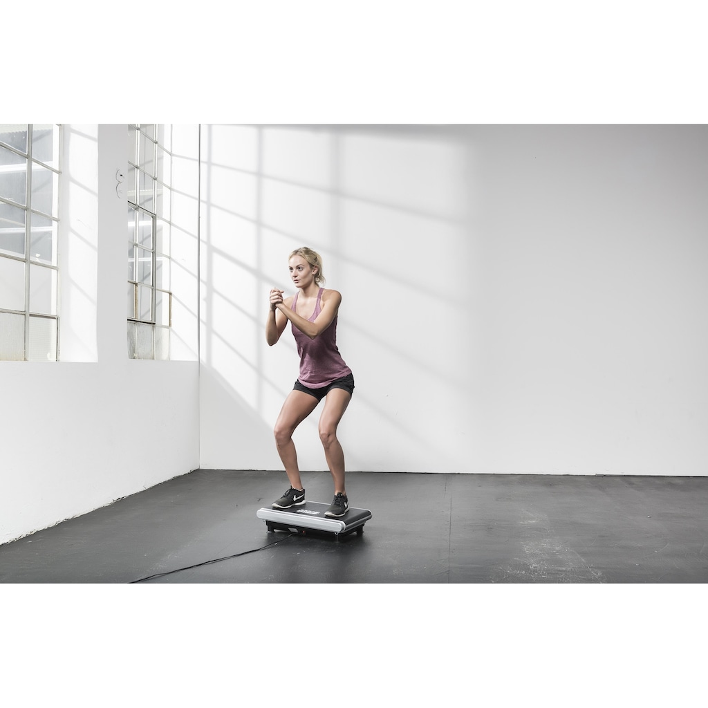 MOTIVE FITNESS by U.N.O. Vibrationsplatte »Elegance«, 200 W, 30 Intensitätsstufen, (Set, mit Trainingsbändern)