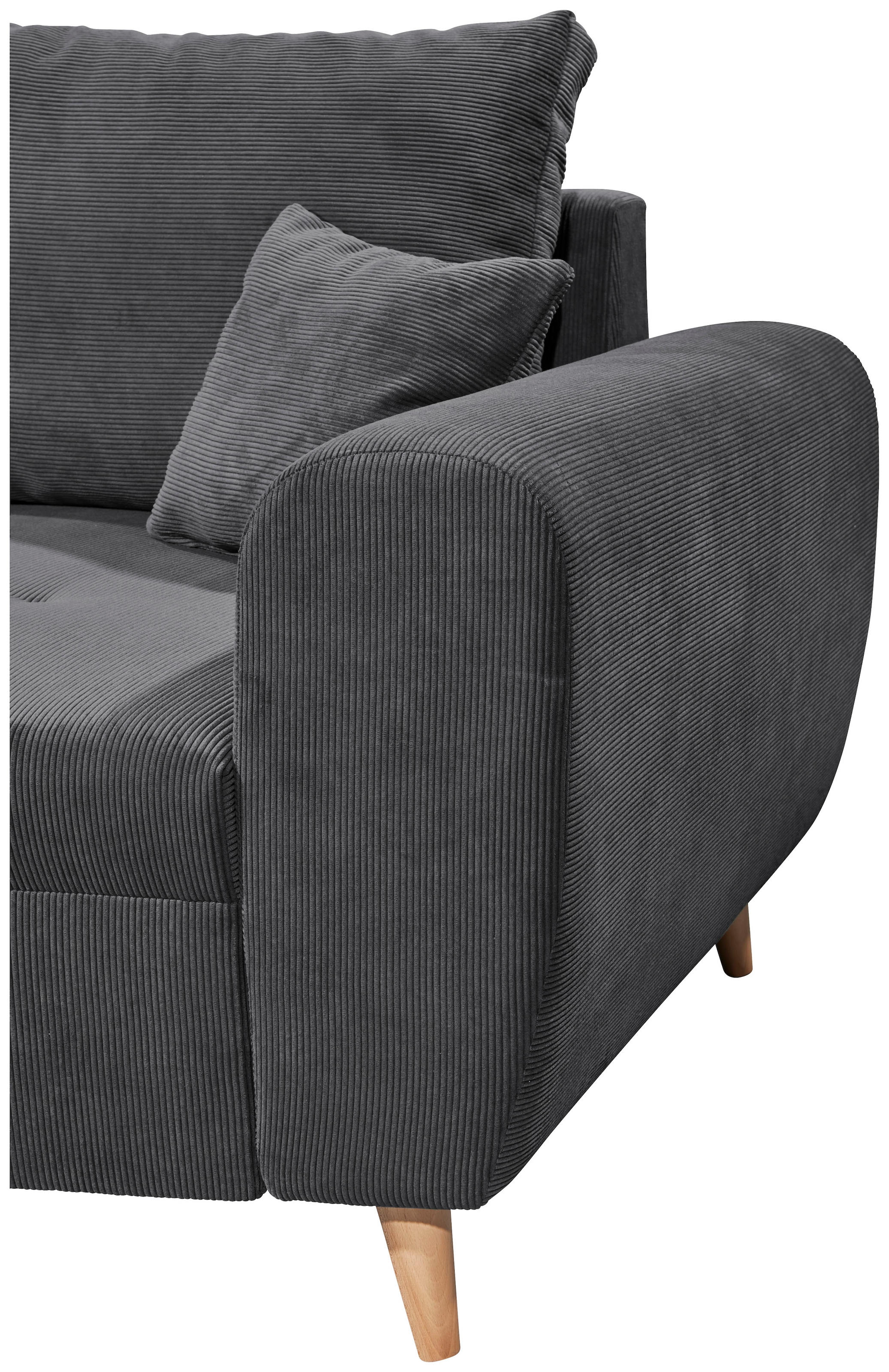 ED EXCITING DESIGN Ecksofa »Calanda L-Form«, mit Hocker & 3 Zierkissen