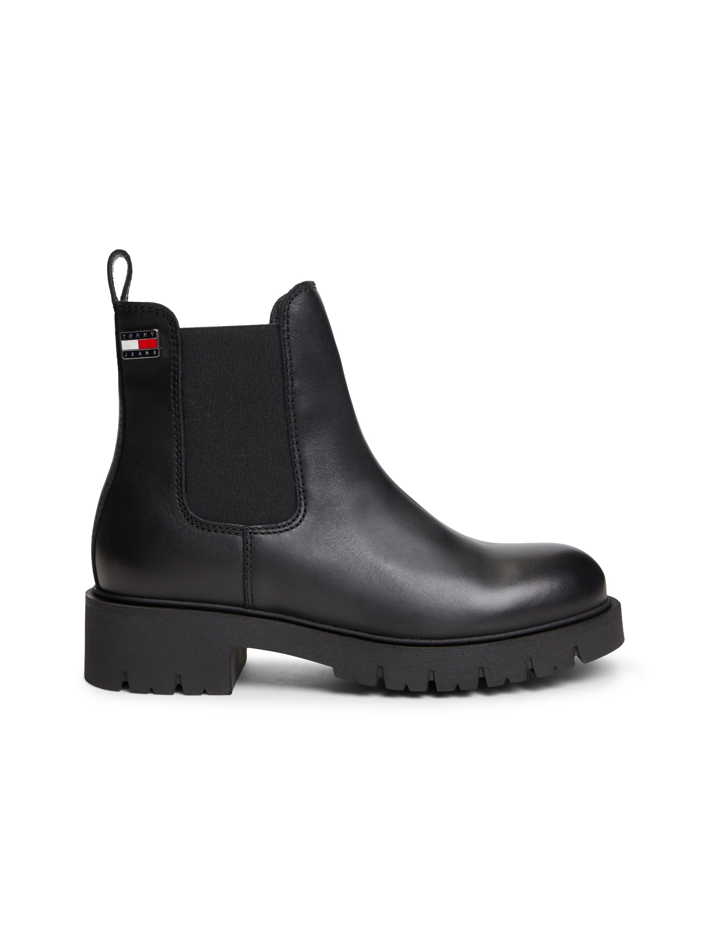 Tommy Jeans Chelseaboots »TJW CLEATED CHELSEA BOOTS«  Blockabsatz, Schlupfboots mit zweckmäßiger Anziehlasche