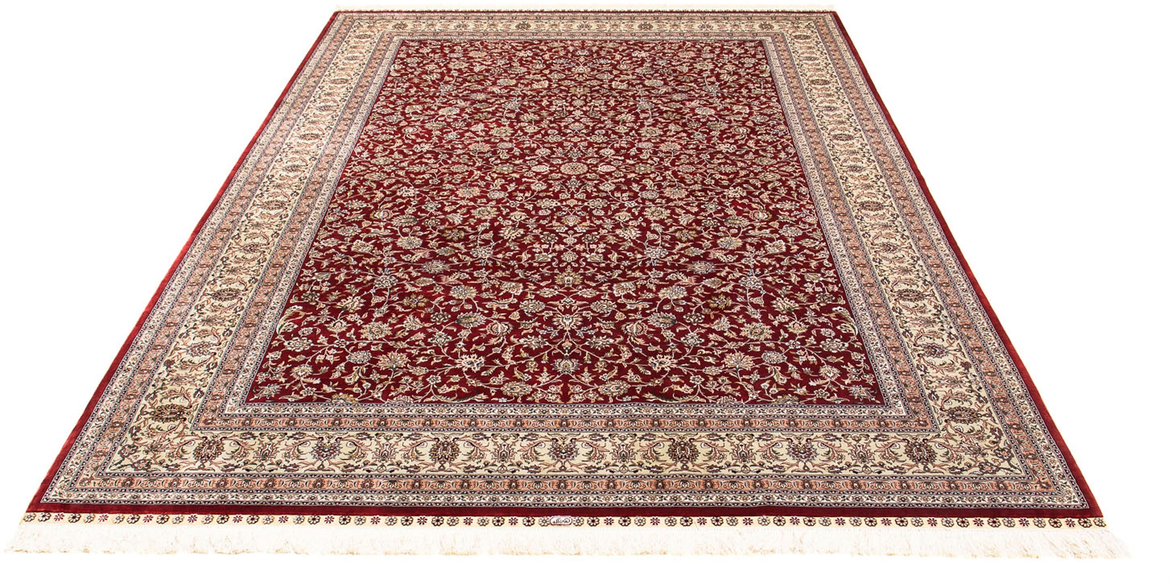 morgenland Orientteppich »Hereke - 276 x 185 cm - dunkelrot«, rechteckig, 3 günstig online kaufen