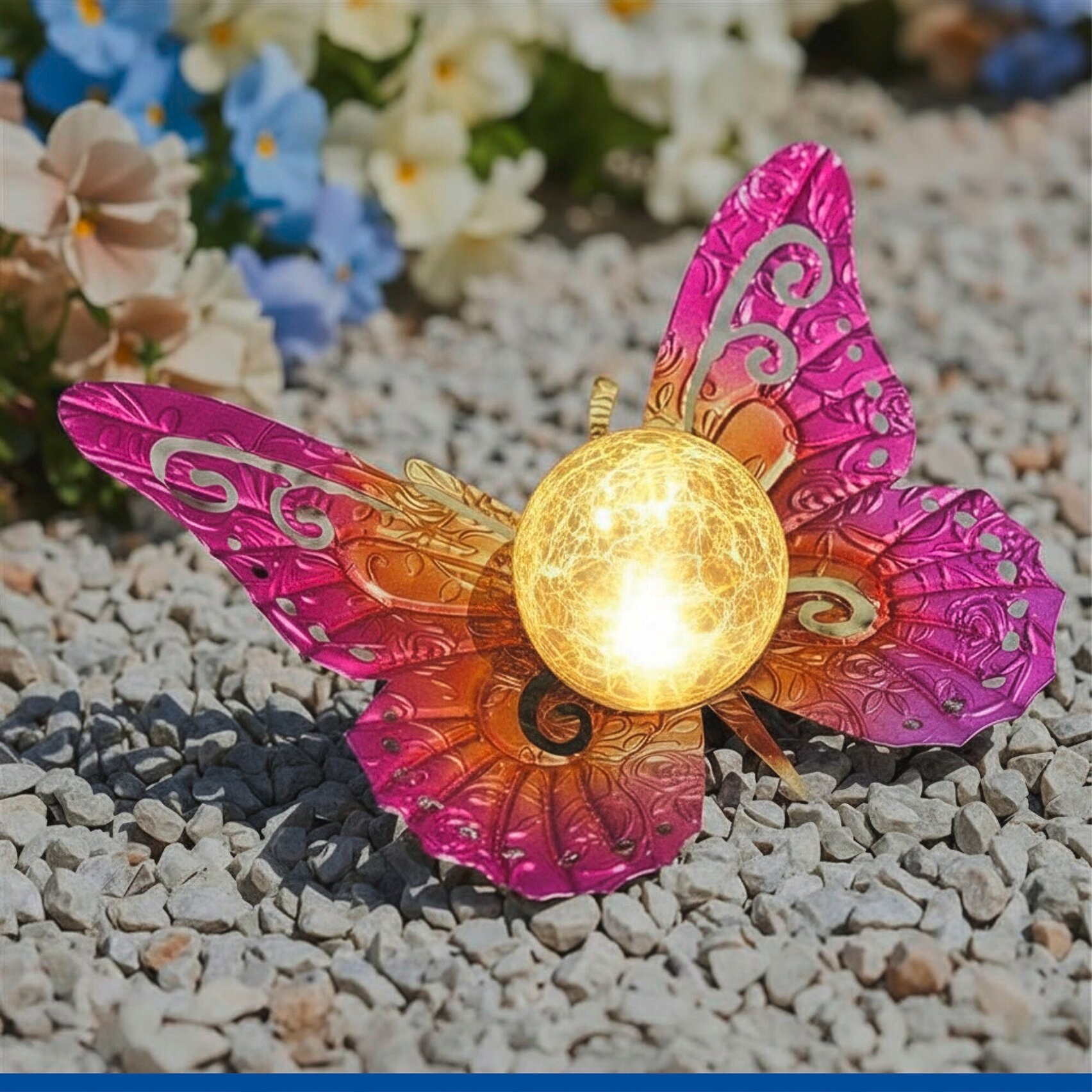 Maximex LED Gartenleuchte »Modell Schmetterling« Warmweiß dekorative Gartenbeleuchtung, solarbetrieben, witterungsbeständig