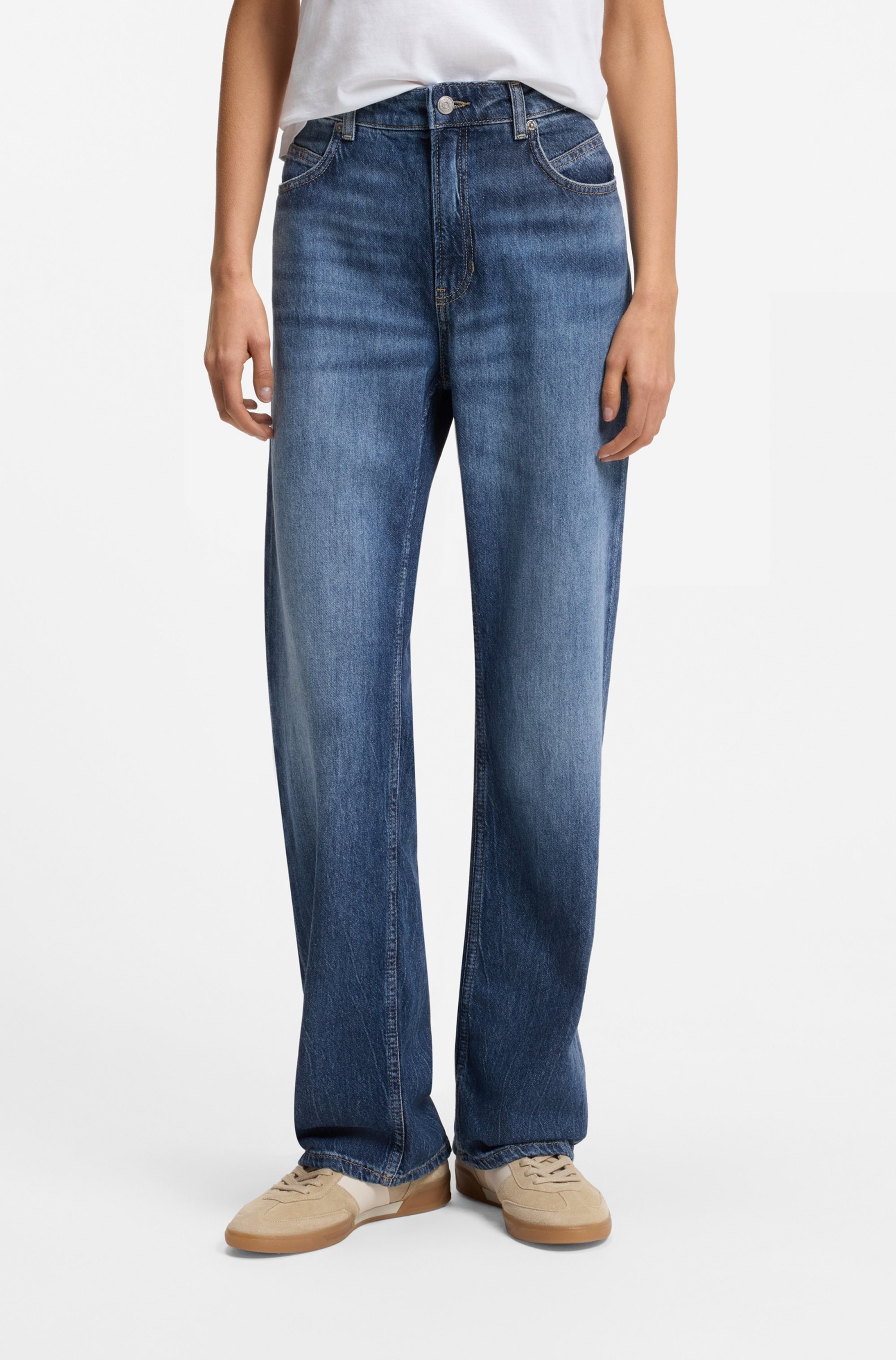 BOSS ORANGE Straight-Jeans »ADA HR 13.0 Premium Damenmode« High Rise, locker geschnitten