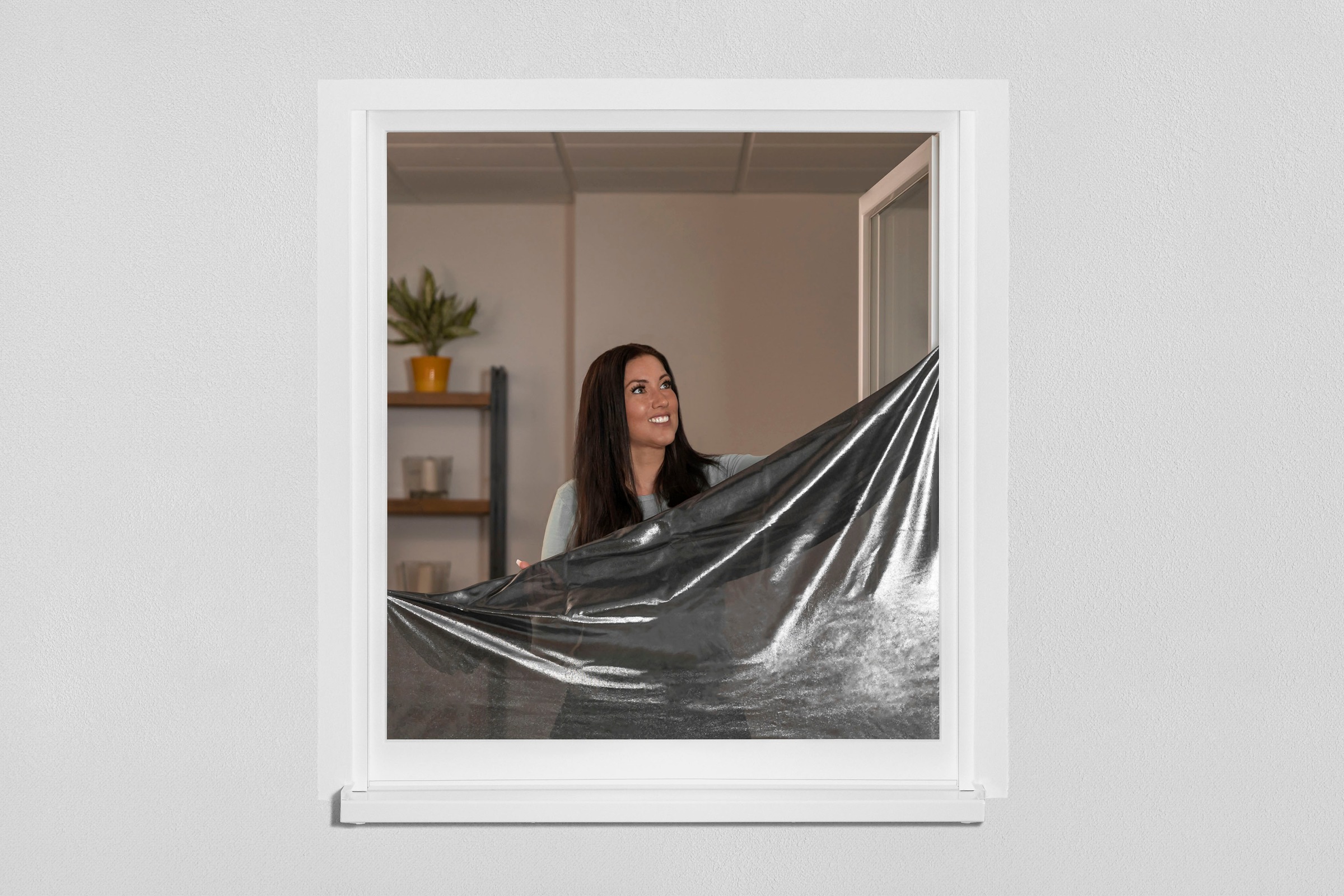 SCHELLENBERG Fliegengitter-Gewebe »Reflection 50720«, reflektierend, für Fenster, mit Sonnenschutz, 130x150 cm, anthrazit