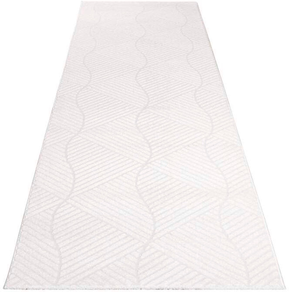 Carpet City Teppich »Friseé-Teppich FANCY 904«, rechteckig, 12 mm Höhe, Läufer, Kurzflor Wohnzimmer, florale 3D-Optik, für Schlafzimmer