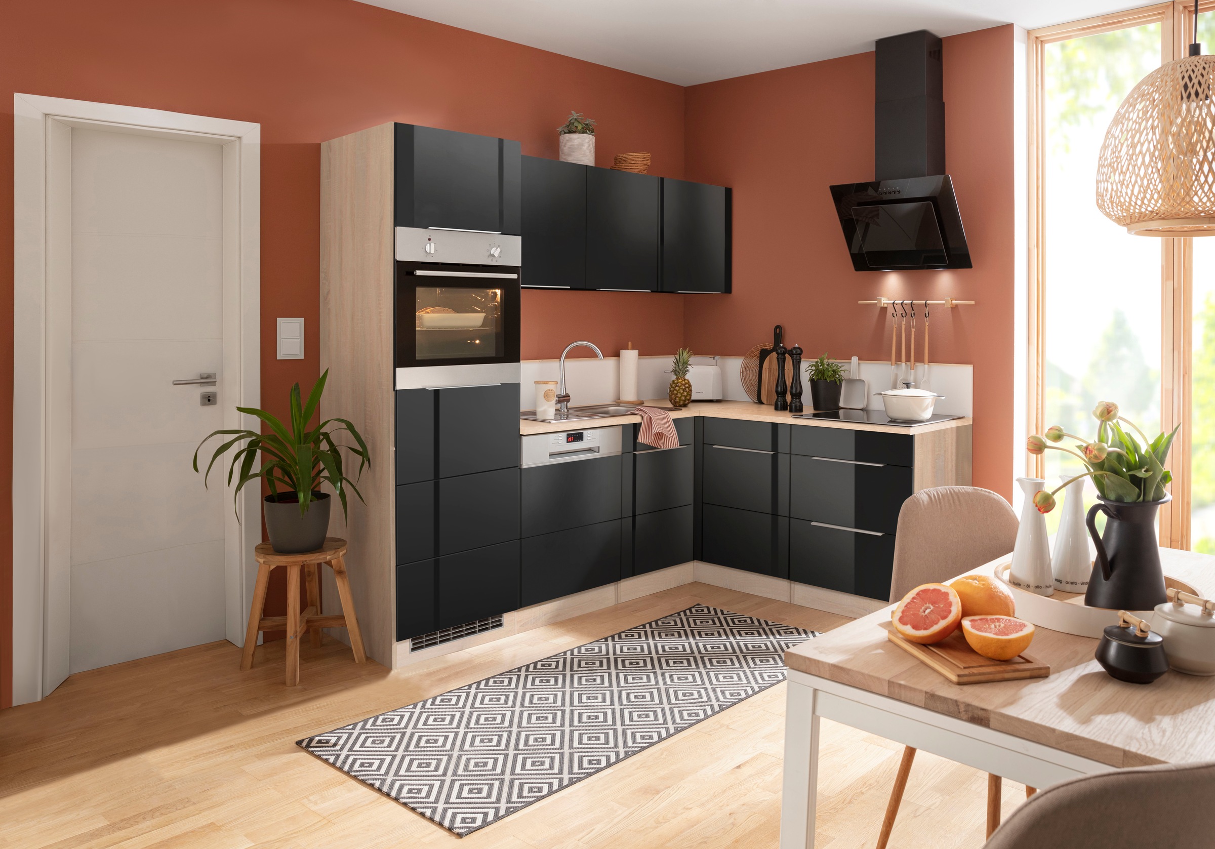 KOCHSTATION Winkelküche "KS-Brindisi" Stellbreite 230/170 cm, wahlweise mit günstig online kaufen