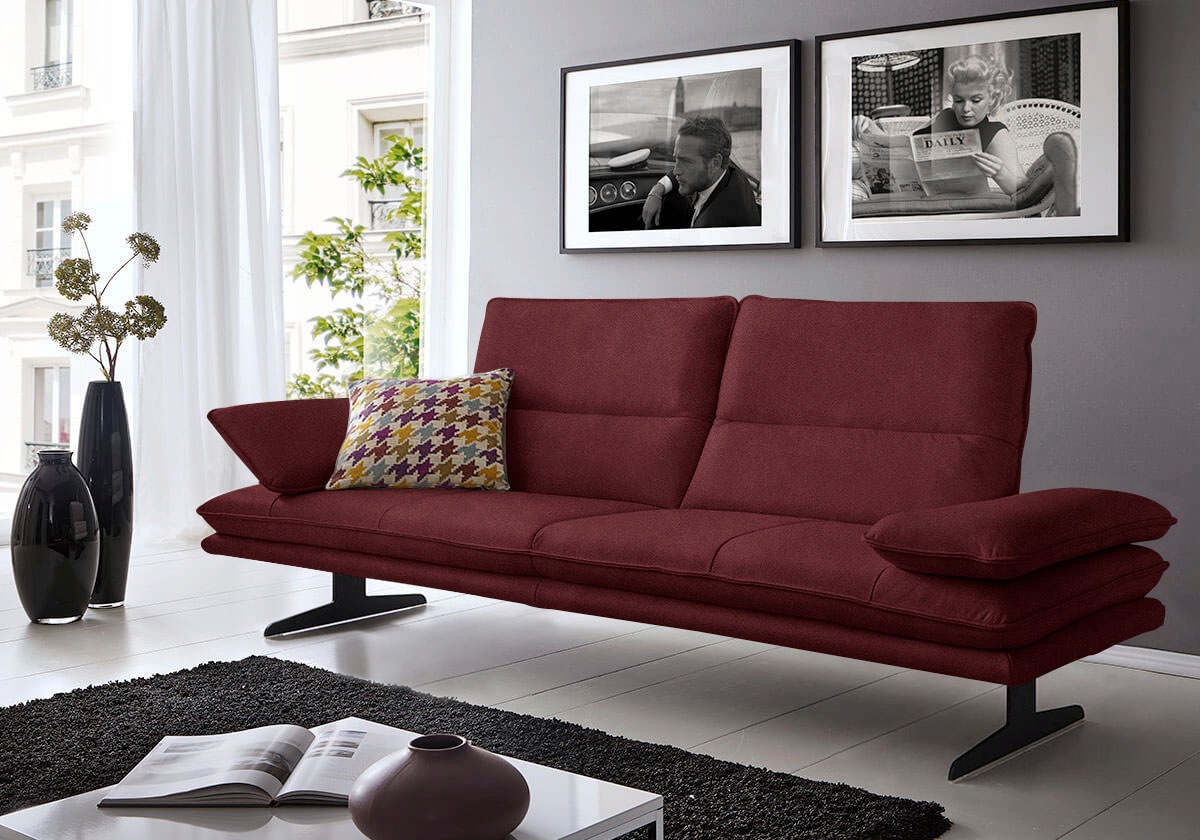 W.SCHILLIG 2,5-Sitzer »broadway, Designsofa mit tollem Sitzkomfort«, Sitztiefenverstellung, Kopfteil- & Seitenteilverstellung, Breite 216cm
