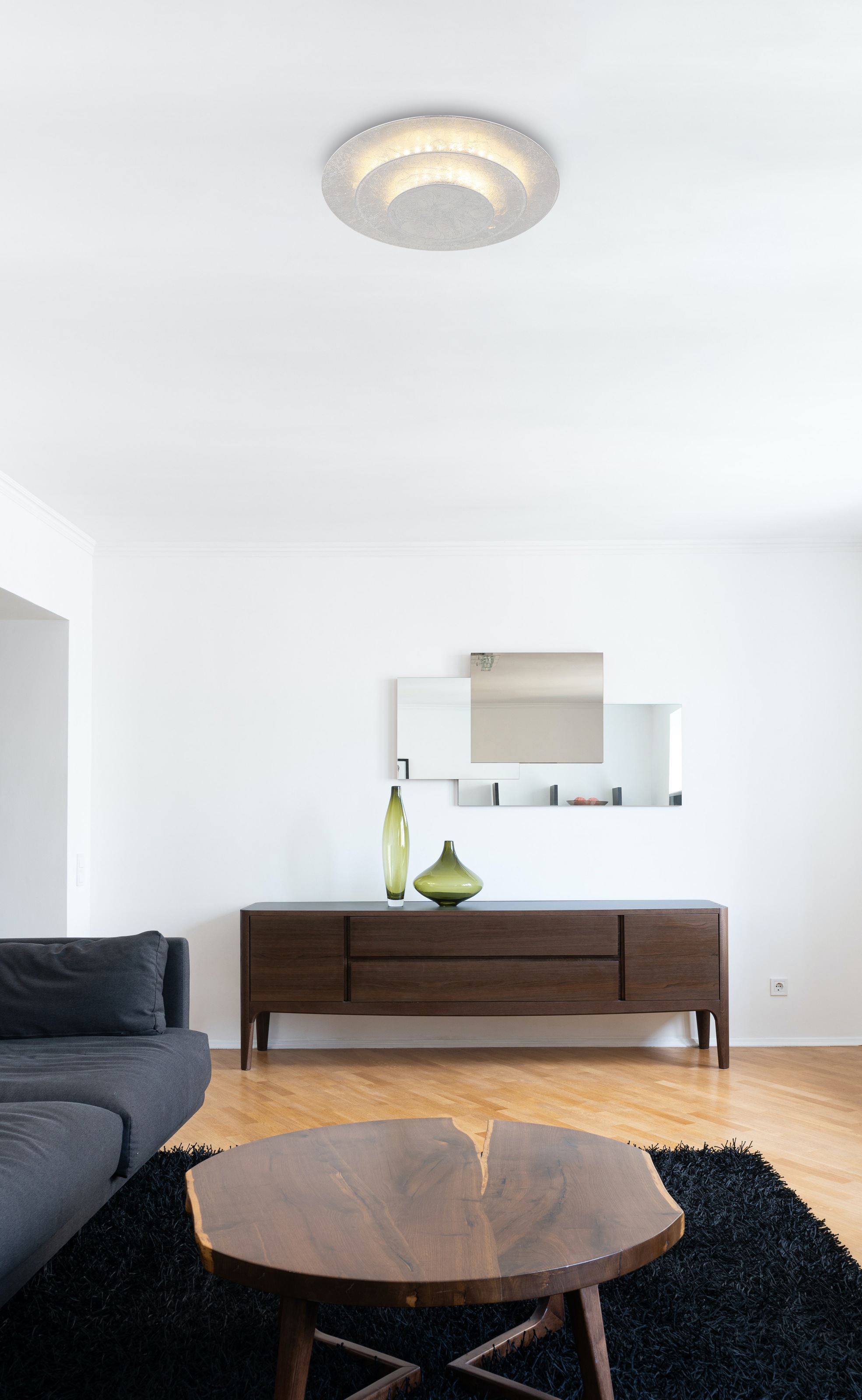 GLOBO LIGHTING Deckenleuchte »HEDA« LED-Modul 1 Stk. Warmweiß Deckenlampe Wohnzimmer-Leuchte Schlafzimmer-Leuchte Flur Küche