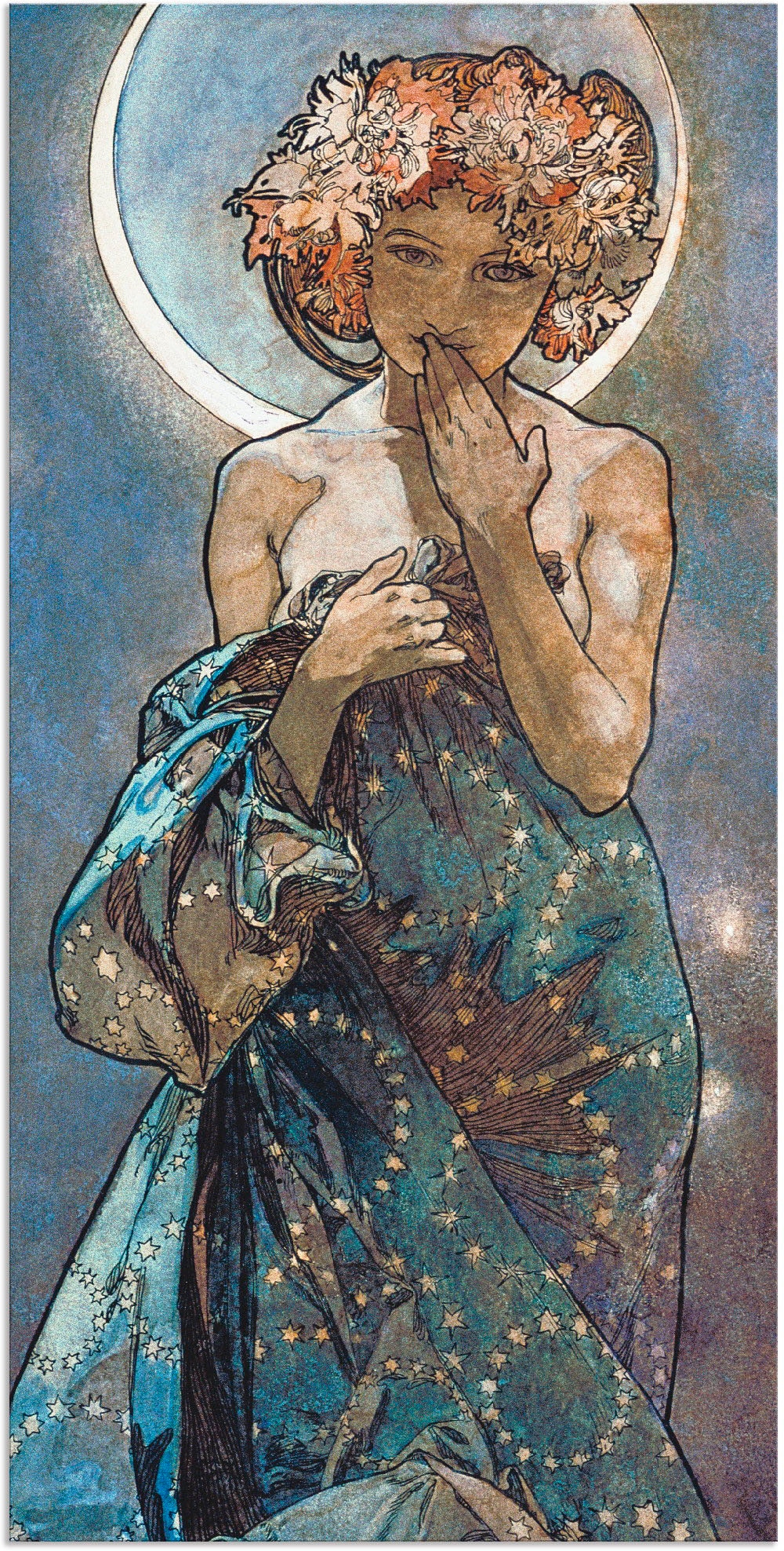 Artland Wandbild »Sterne Der Mond 1902«, Frau, (1 St.), als Alubild, Outdoorbild, Leinwandbild, Poster, Wandaufkleber