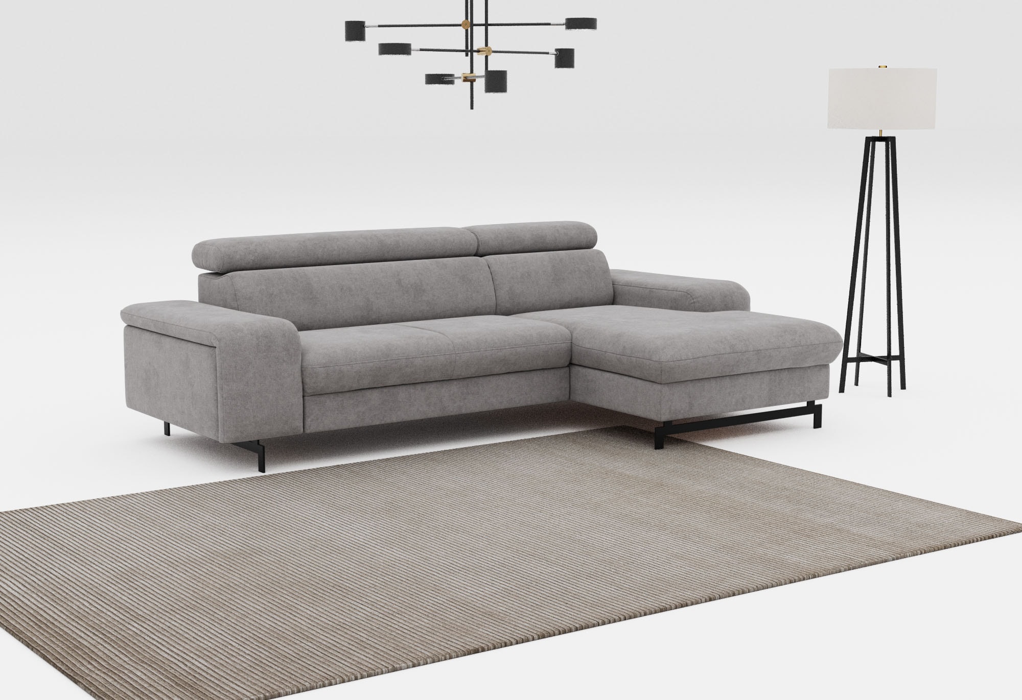COTTA Ecksofa "Emma L-Form, B: 267 cm" mit Kopfteilverstellung, optional Be günstig online kaufen