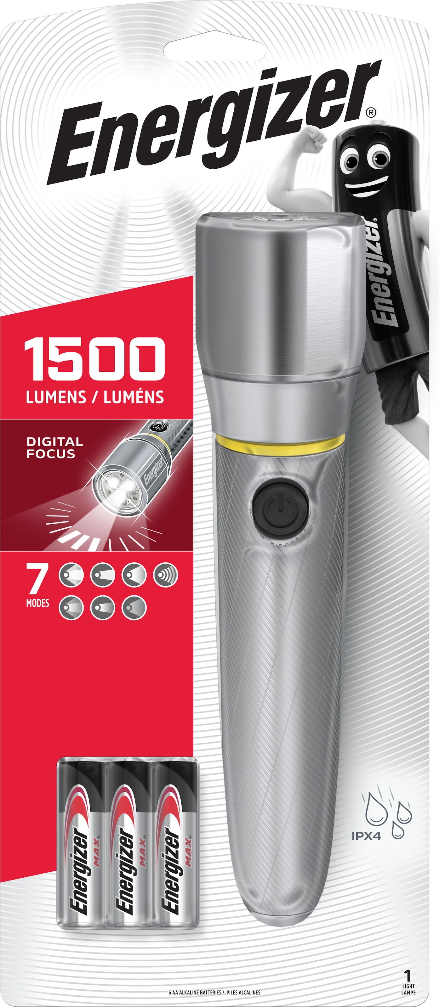 LED Taschenlampe »Vision HD metal 6AA 1500 Lumen«