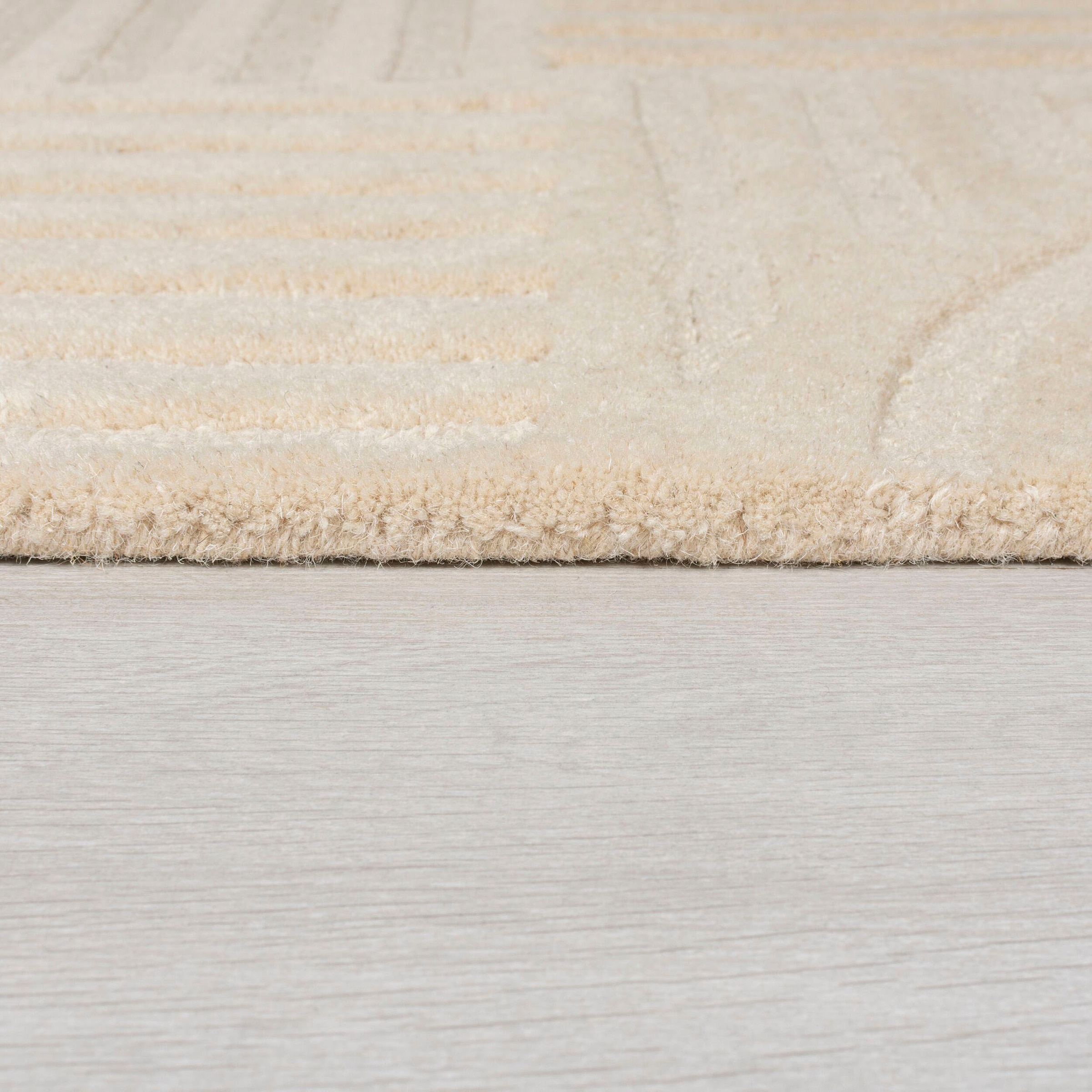 FLAIR RUGS Wollteppich »Zen Garden«, 10 mm Höhe, 100% Wolle, Hoch-Tief-Effekt, auch als Läufer und in Rund erhältlich