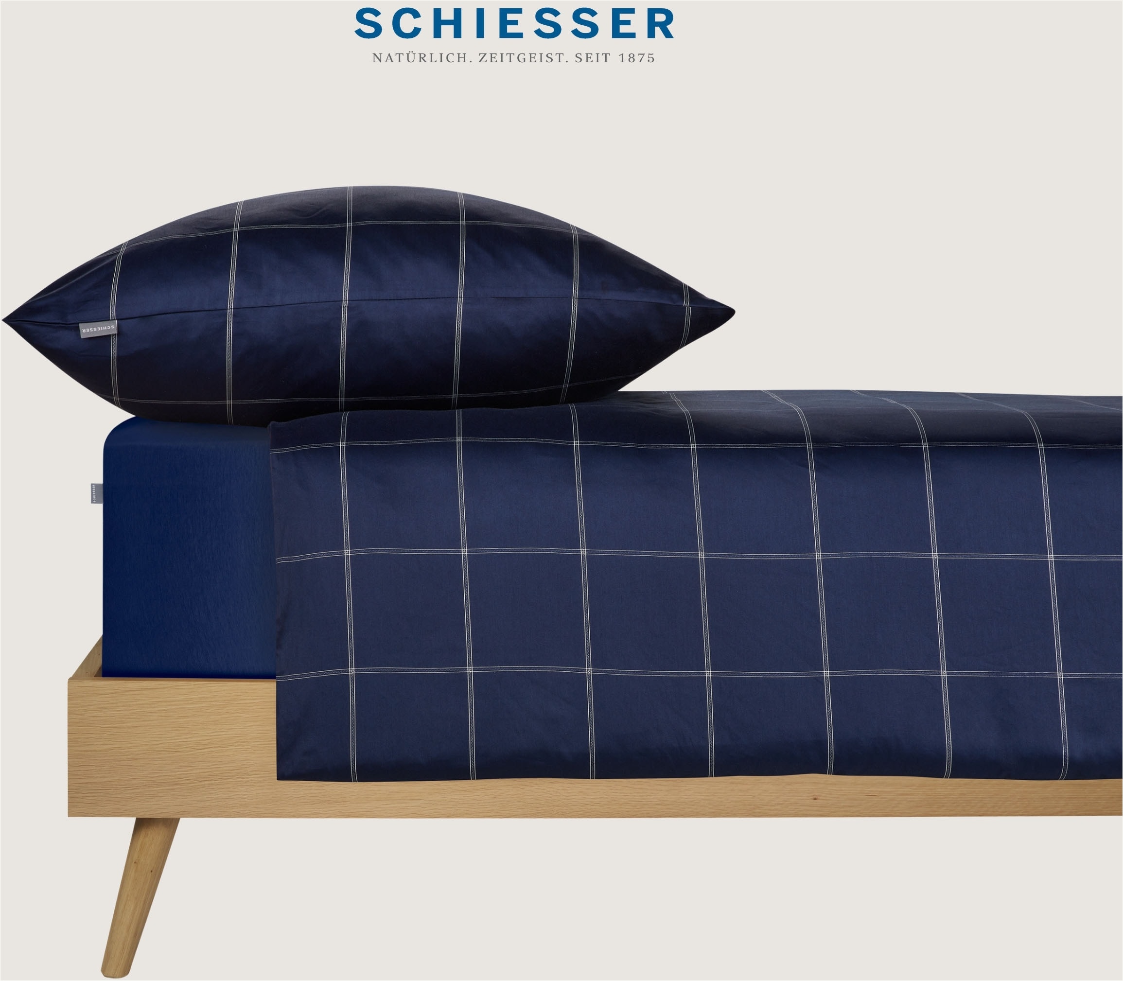 Schiesser Spannbettlaken »Flexi aus 95% Baumwolle und 5% Elastahan in Premium-Qualität«, für hohe Matratzen und Boxspringbetten geeignet, Made in Green