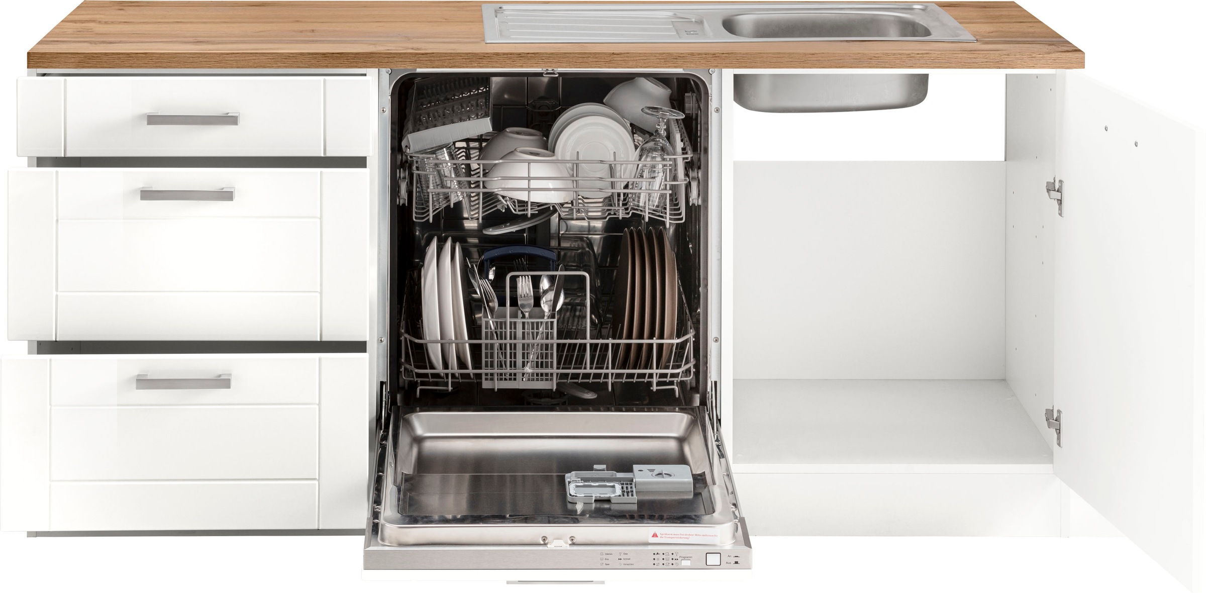 KOCHSTATION Winkelküche »KS-Tinnum«, mit E-Geräten, Stellbreite 240/270 cm