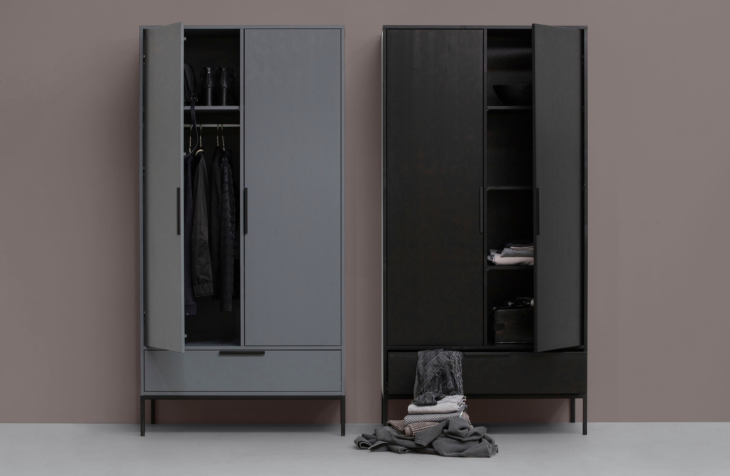 WOOOD Garderobenschrank »Adam Mehrzweckschrank mit Schubkasten«, mit Kleiderstange, Breite 100 cm