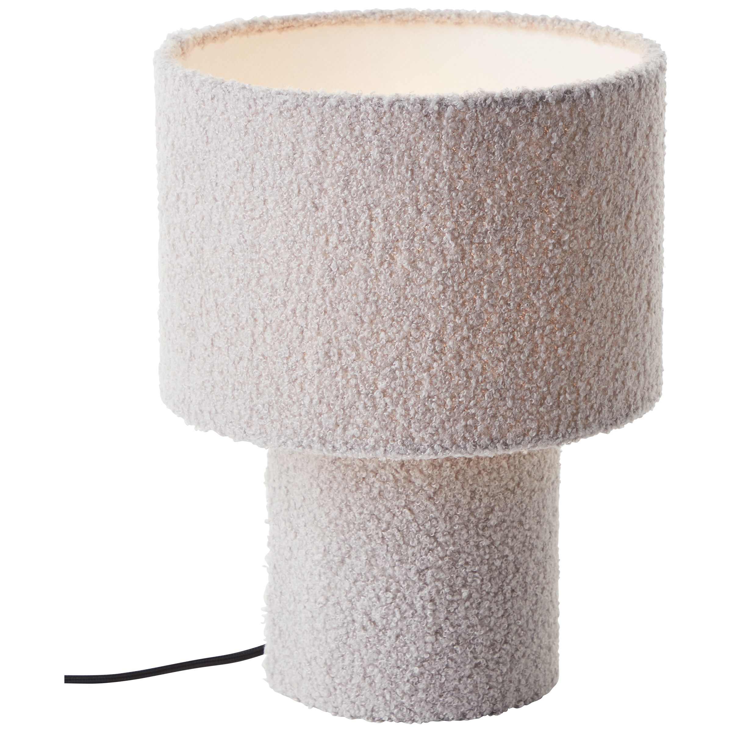 Brilliant Tischleuchte »Teddy«, 1 flammig, Leuchtmittel E27 | ohne Leuchtmittel, flauschiger Teddystoff, 30 x 23 cm, E27, Textil
