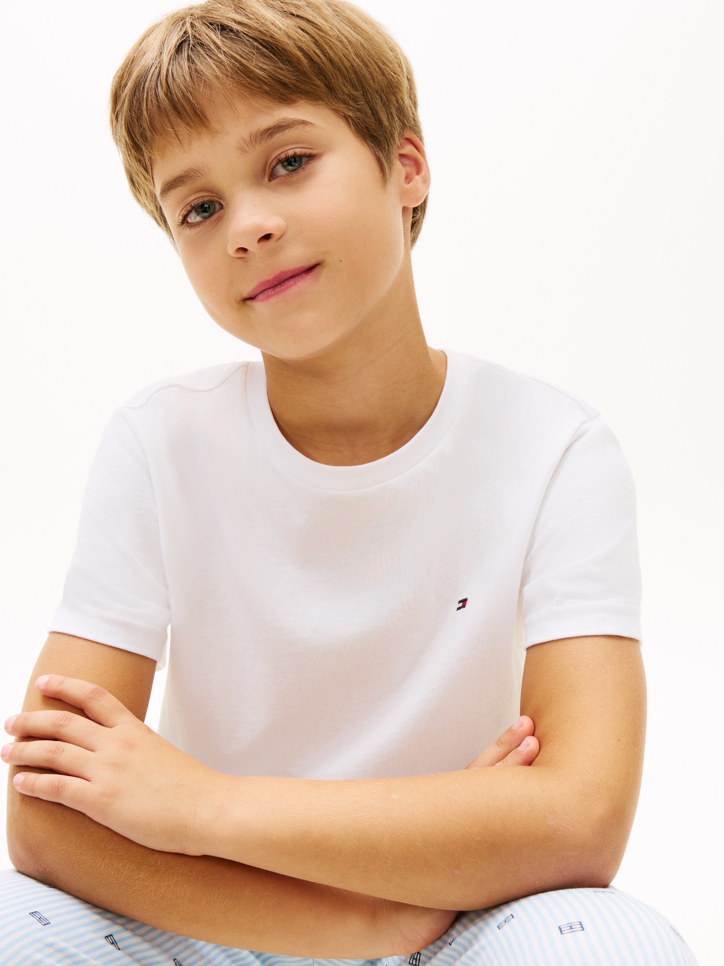 Tommy Hilfiger Underwear T-Shirt »2 PK SS TEE mit Stickerei und Rundhals im 2er-Pack« Packung, 2er-Pack, 2 tlg. unifarben, casual, regular fit, Baumwolle, Rundhals