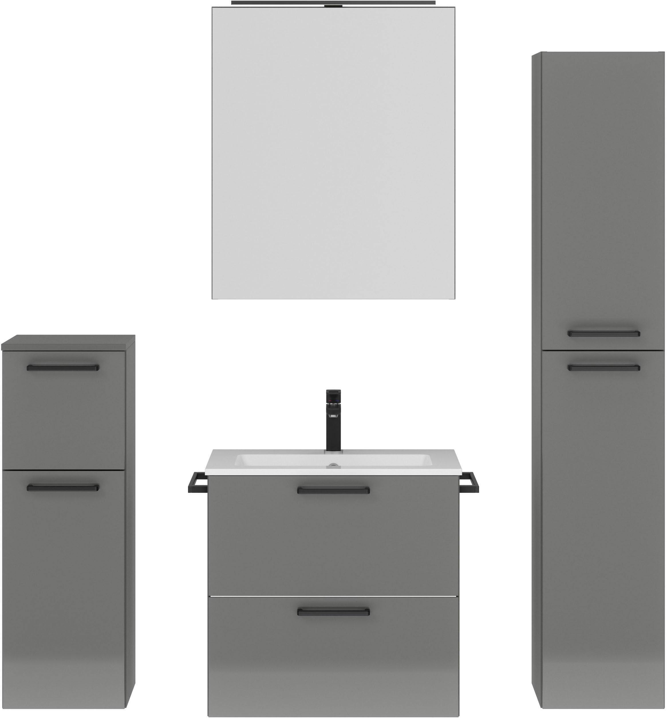 nobilia® Badmöbel-Set »Tolvina« vormontiert, mit Soft-Close, 4 Stk. tlg. günstig online kaufen