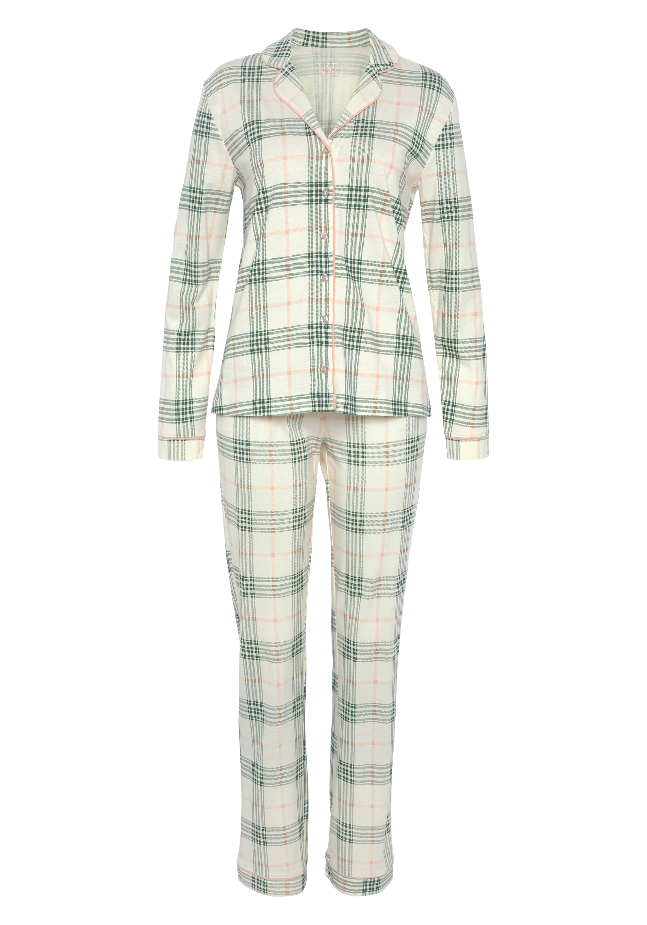 Vivance Dreams Pyjama, (2 tlg.), im klassischen Schnitt bestellen